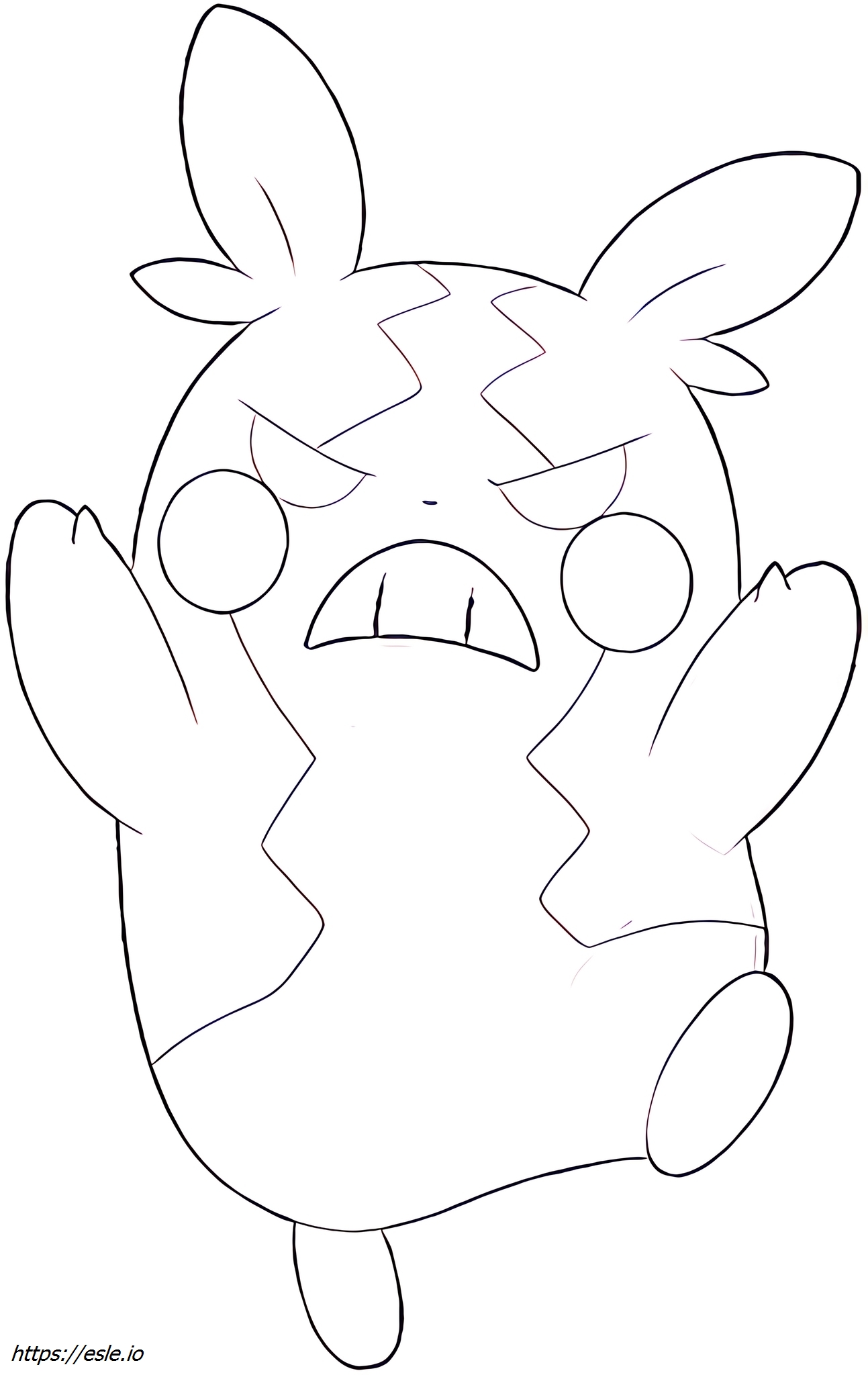 Morpeko-hangry Pokémon Boyama sayfaları