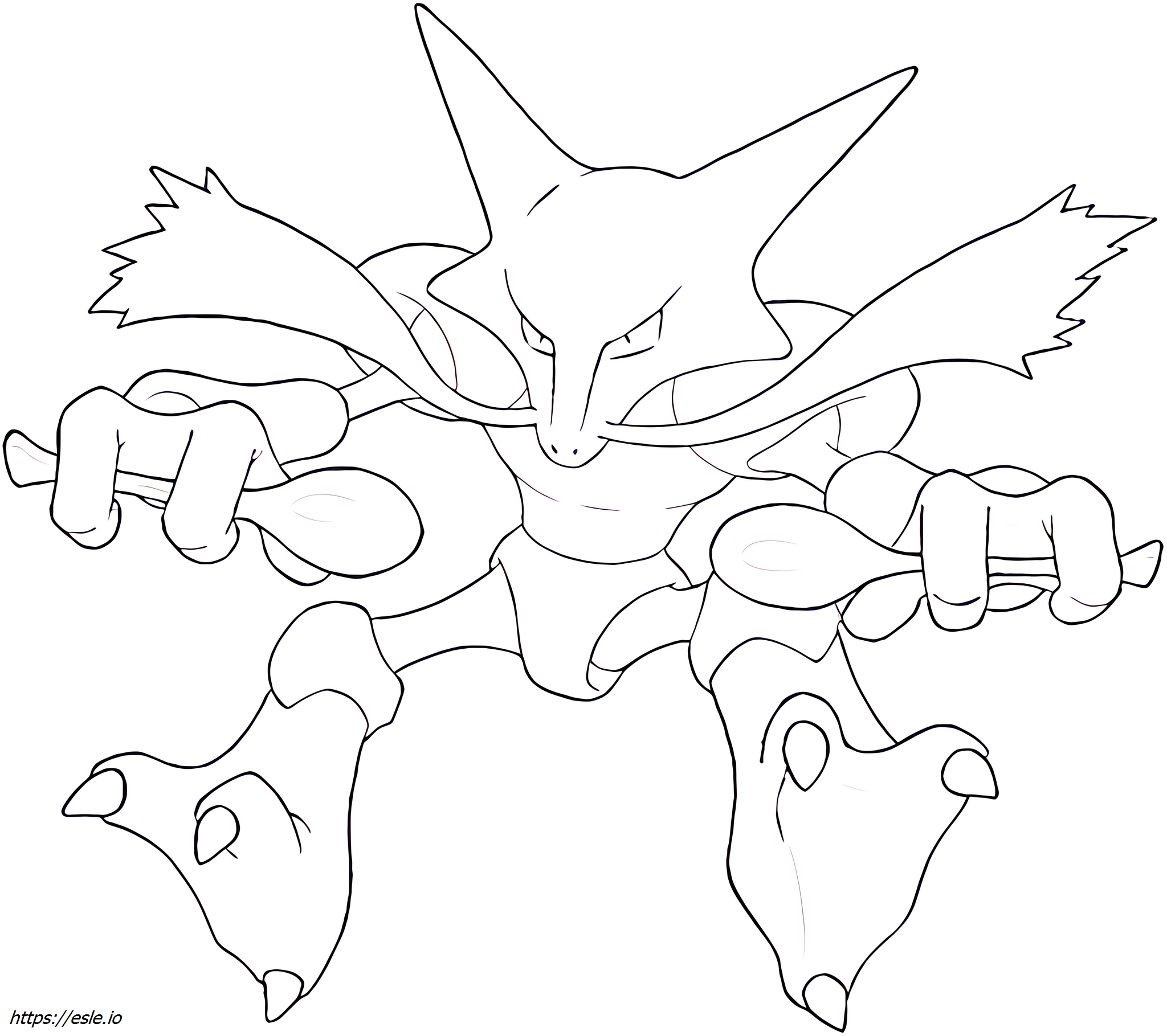 Alakazam Pokémon mewarnai gambar