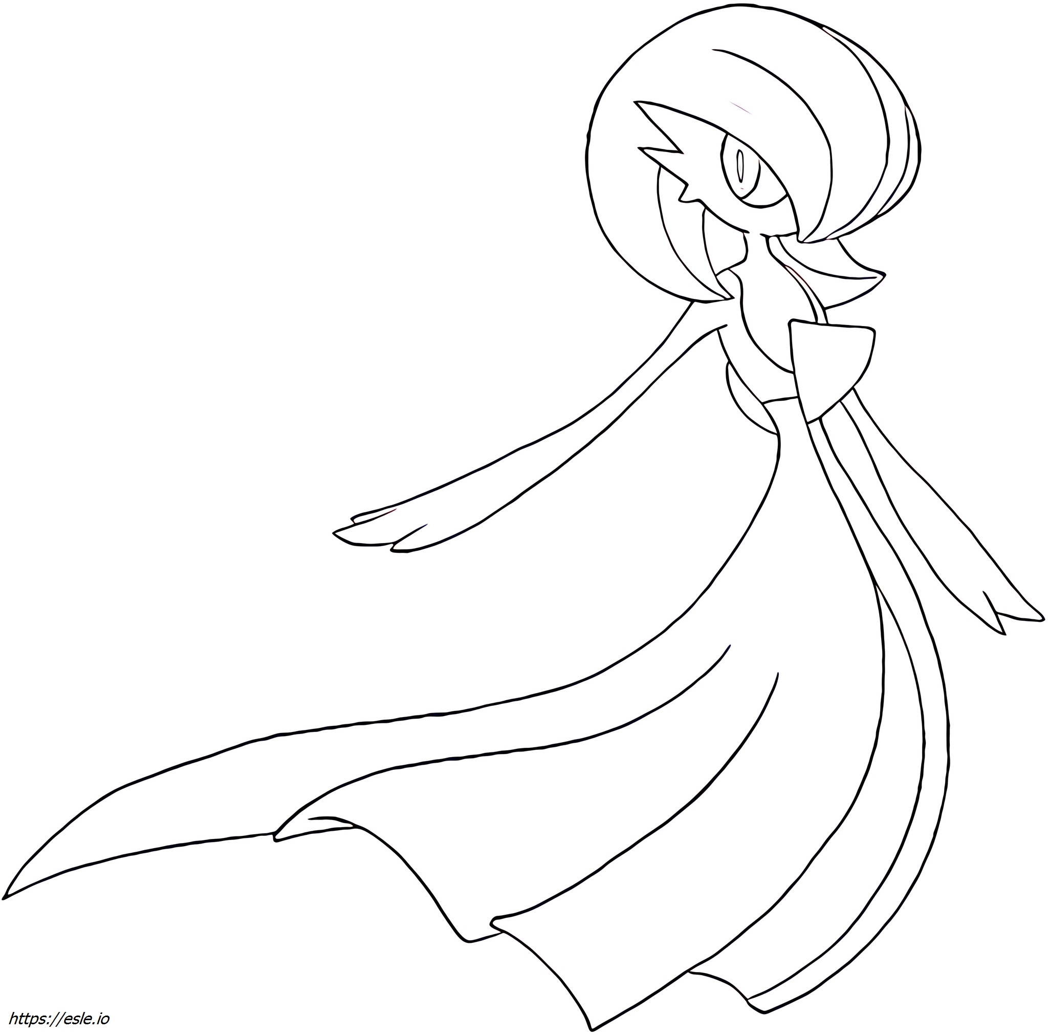 Gardevoir Pokémon coloring page