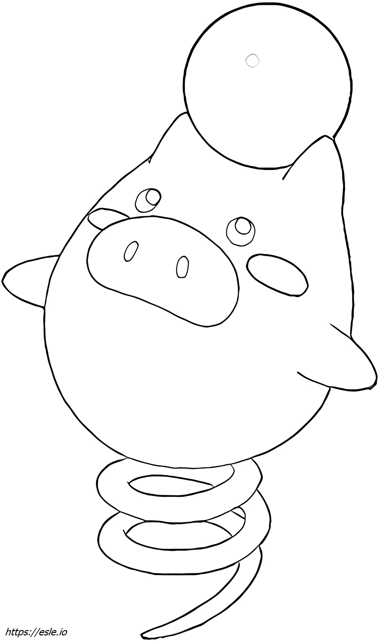 Spoink Pokémon mewarnai gambar
