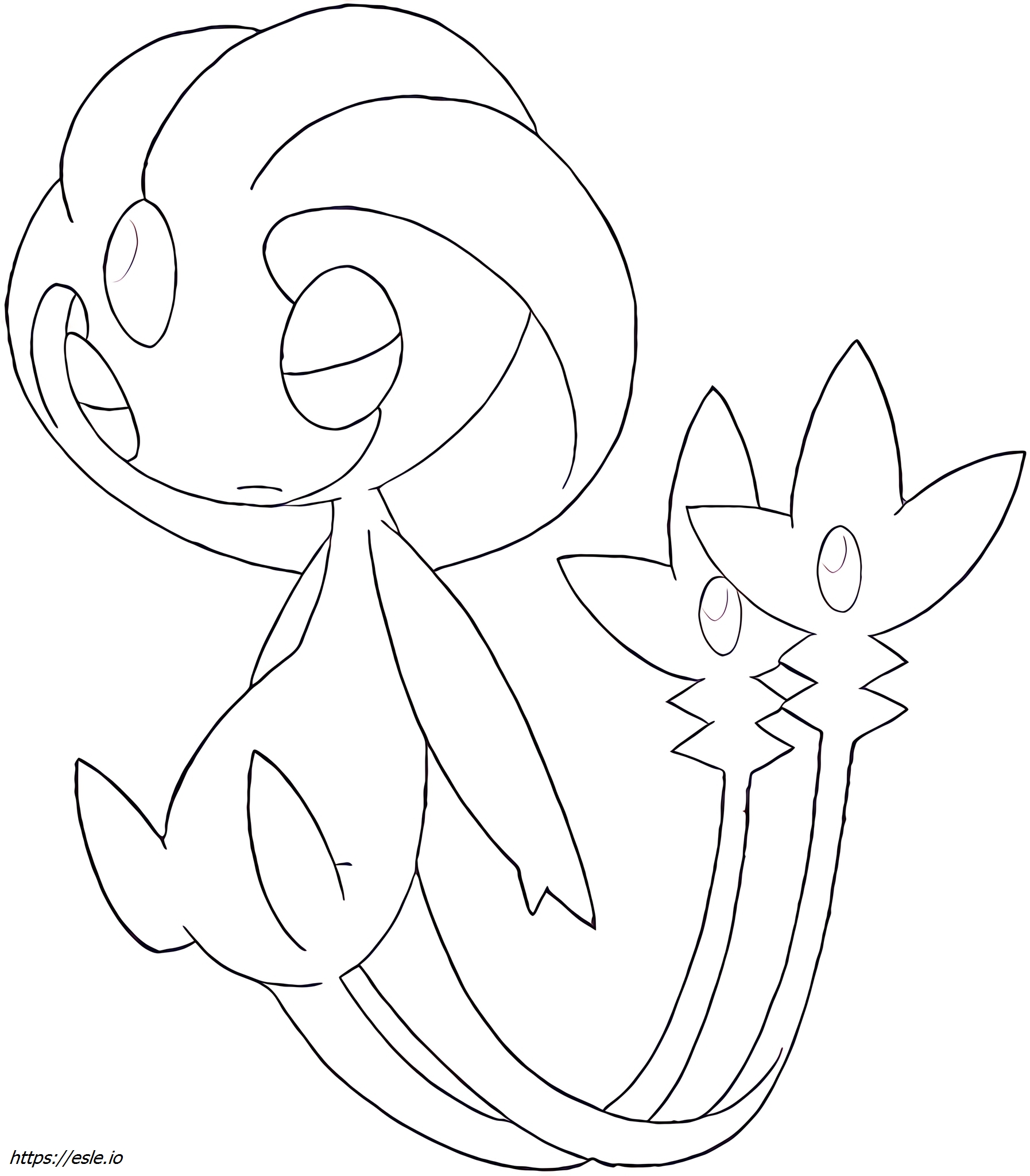 Gambar Mewarnai Uxie Pokemon Psychic Gratis untuk Dicetak
