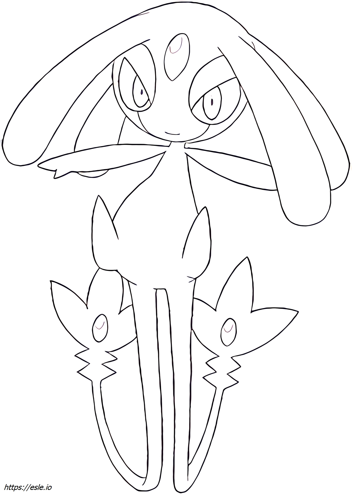Mesprit Pokémon para colorear
