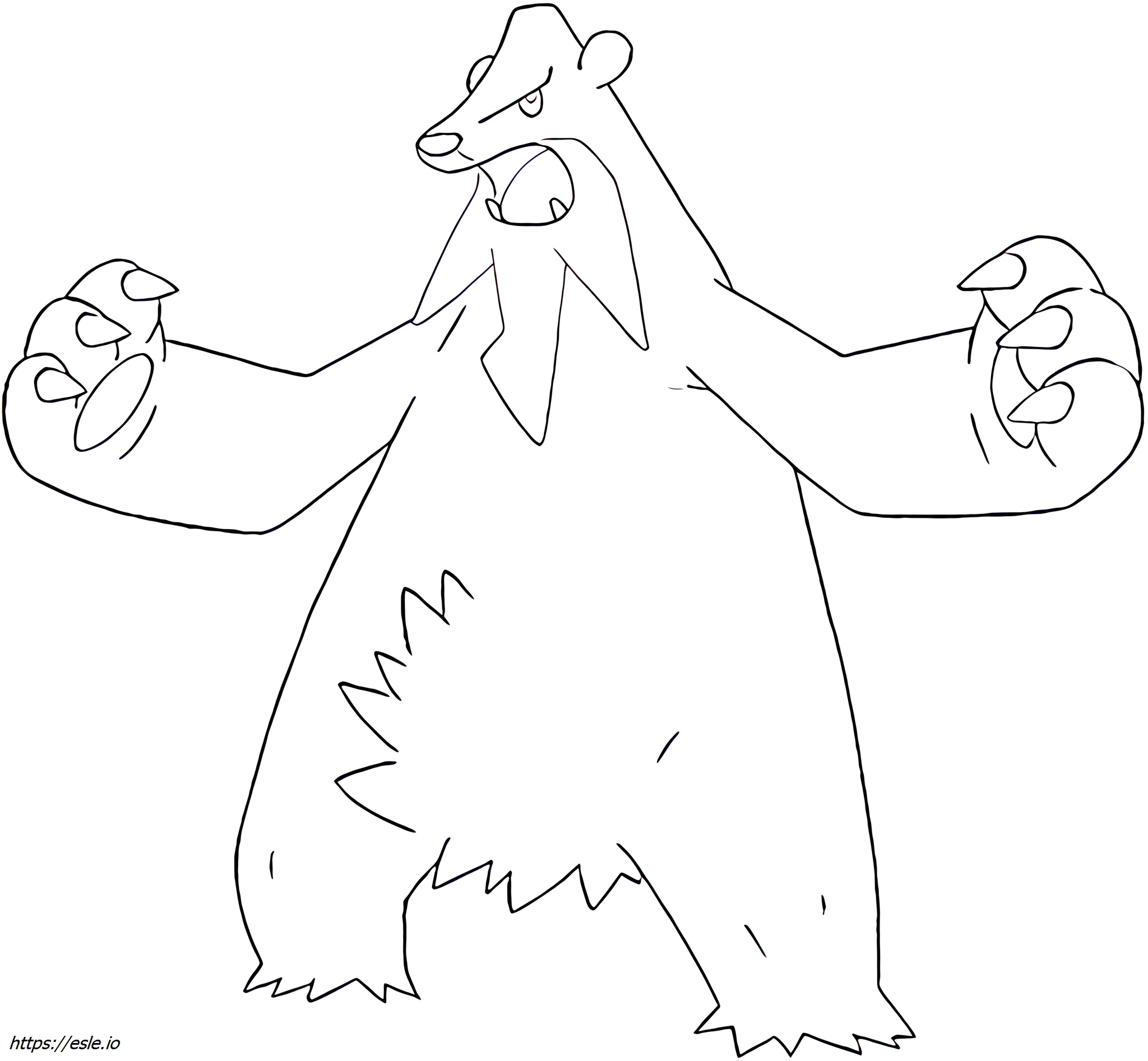 Beartic Pokemon for coloring pages