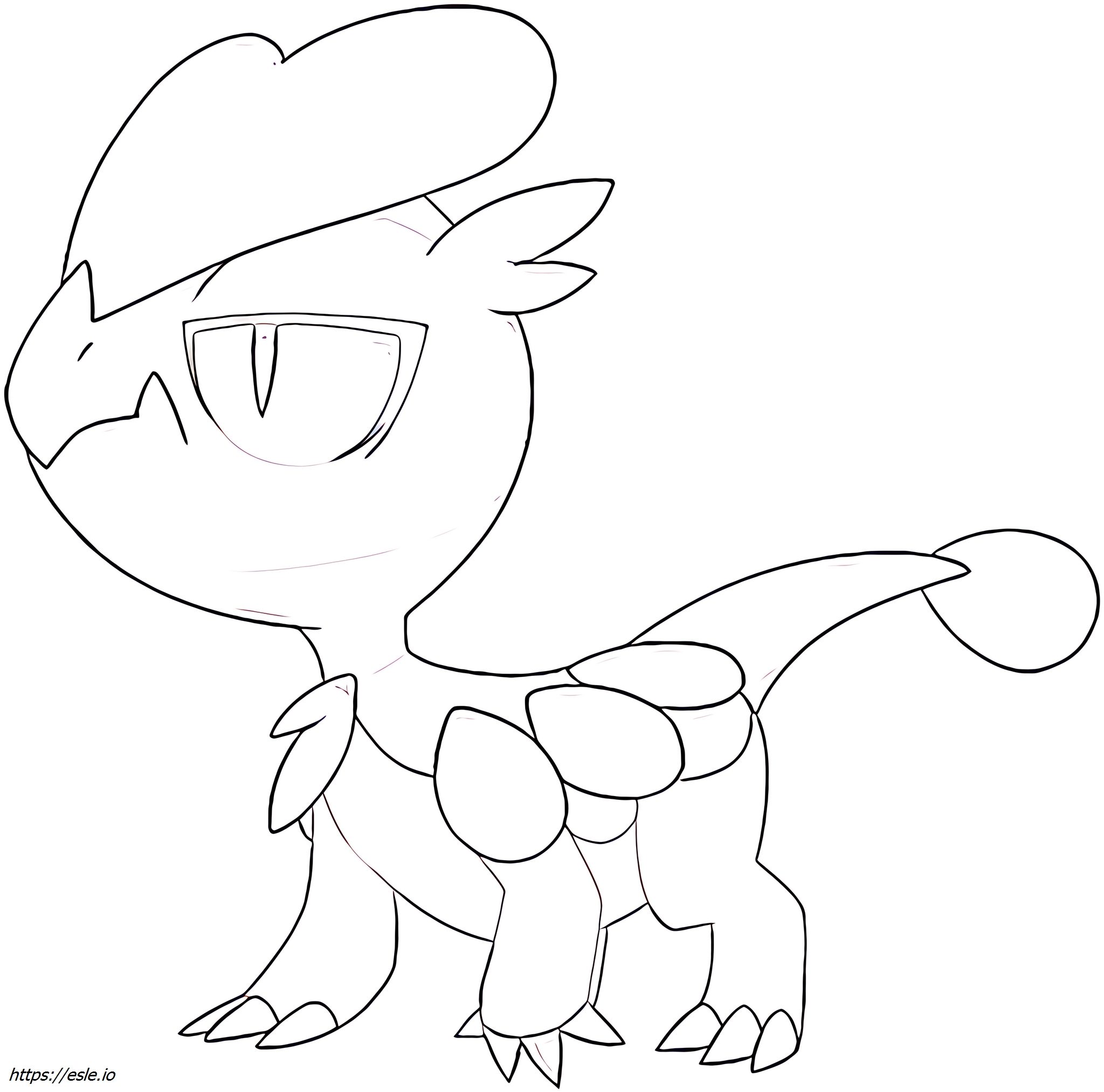 Jangmo-o Pokemon Gambar Mewarnai - Free Printable Coloring Page