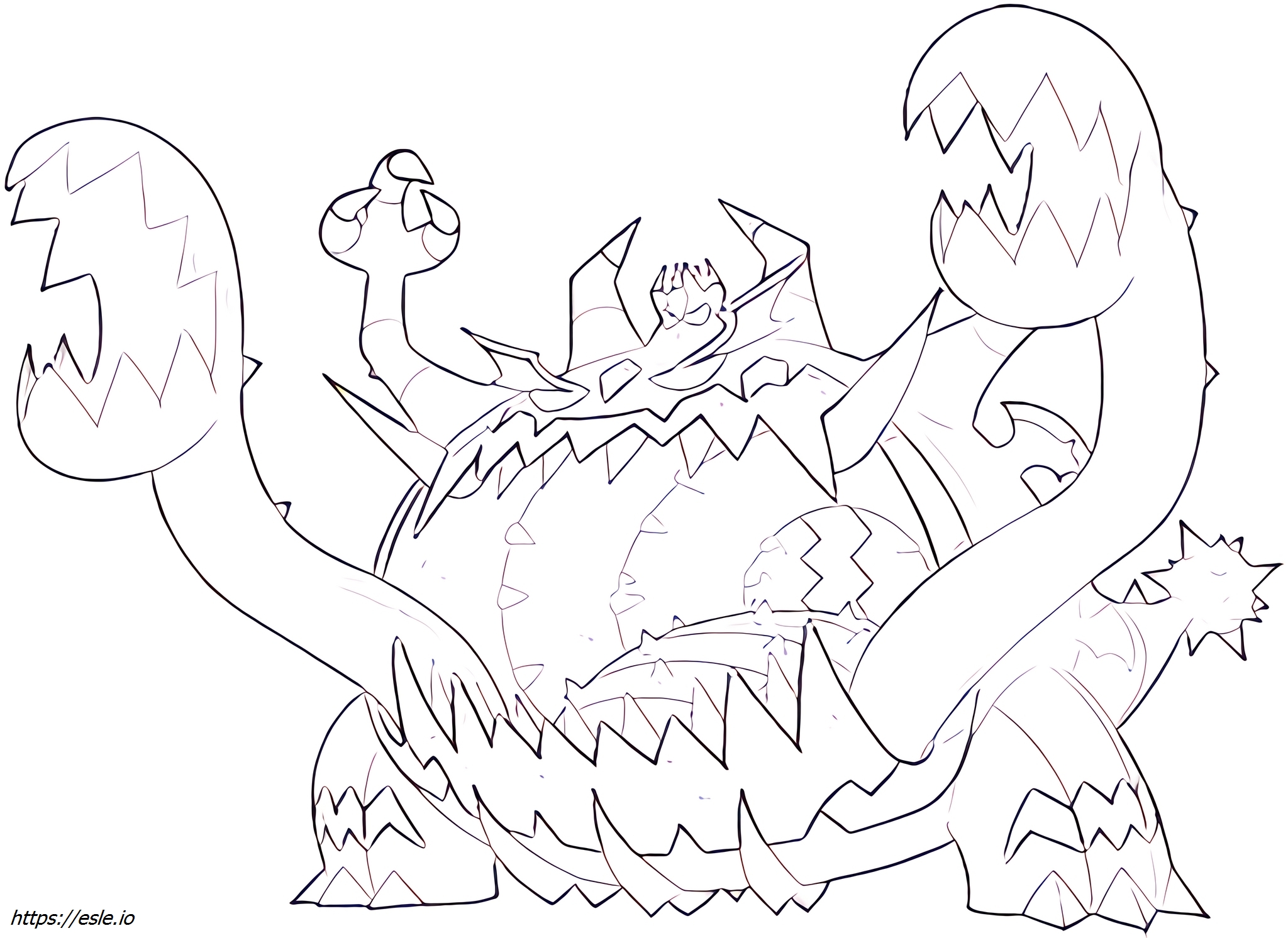 Guzzlord Pokémon coloring page
