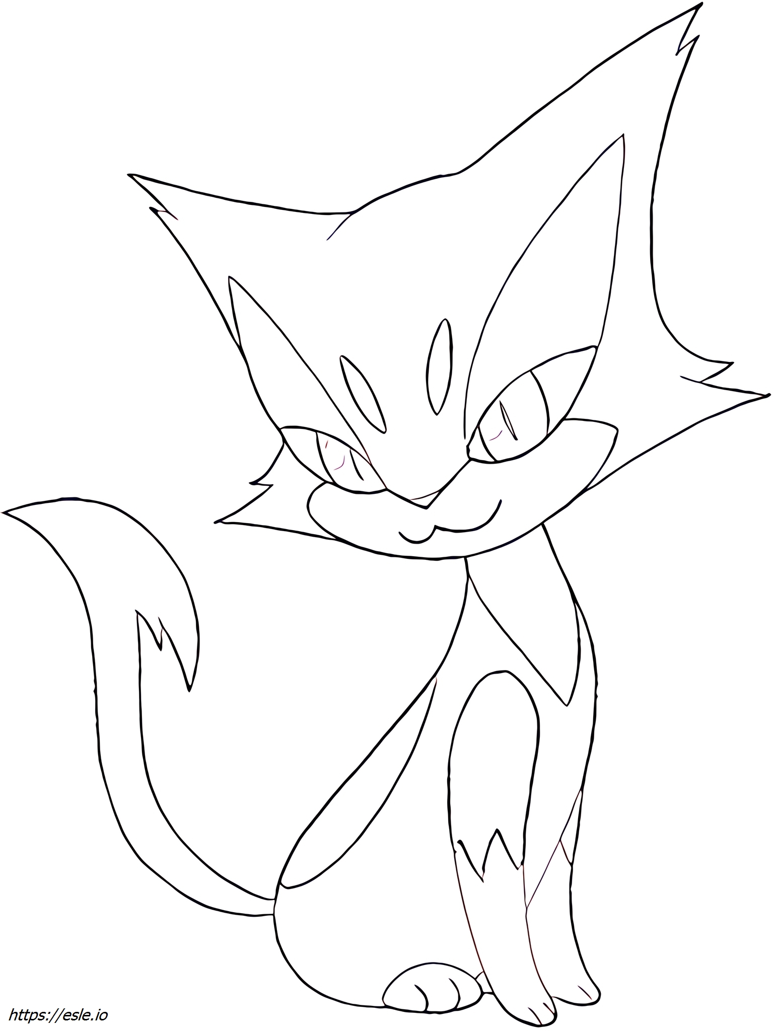 Purrloin Pokémon coloring page