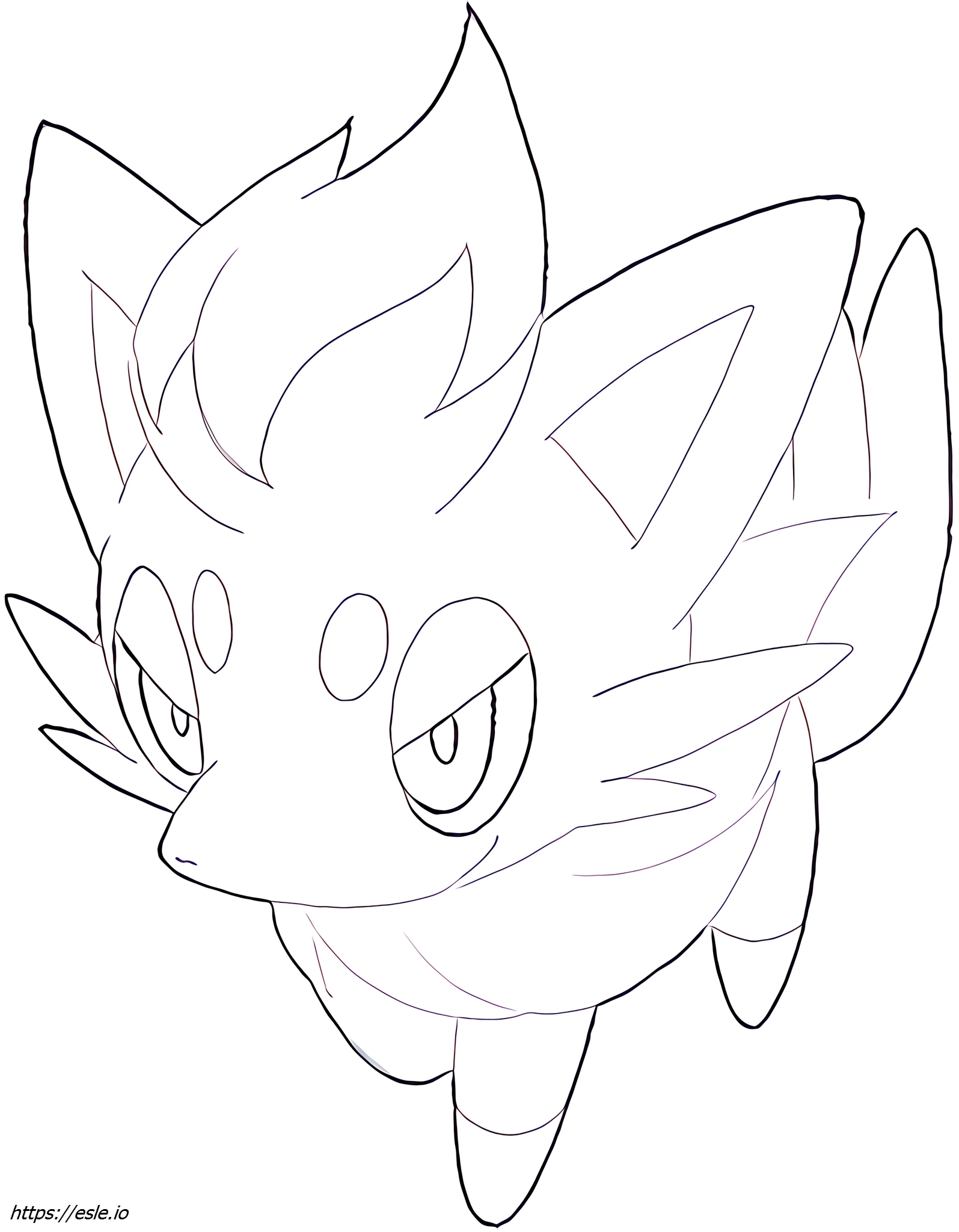 Zorua Pokémon coloring page
