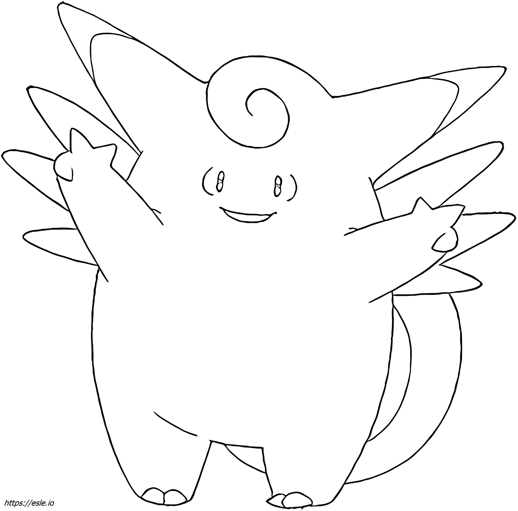 Clefable Pokémon para colorear