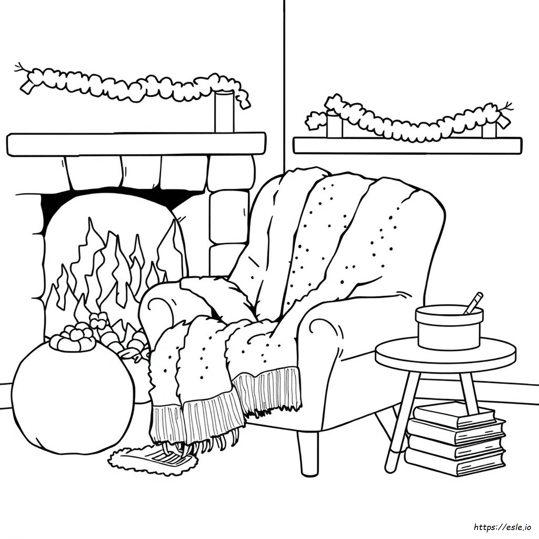 Fuzzy Hygge Coloring Page - Free Printable