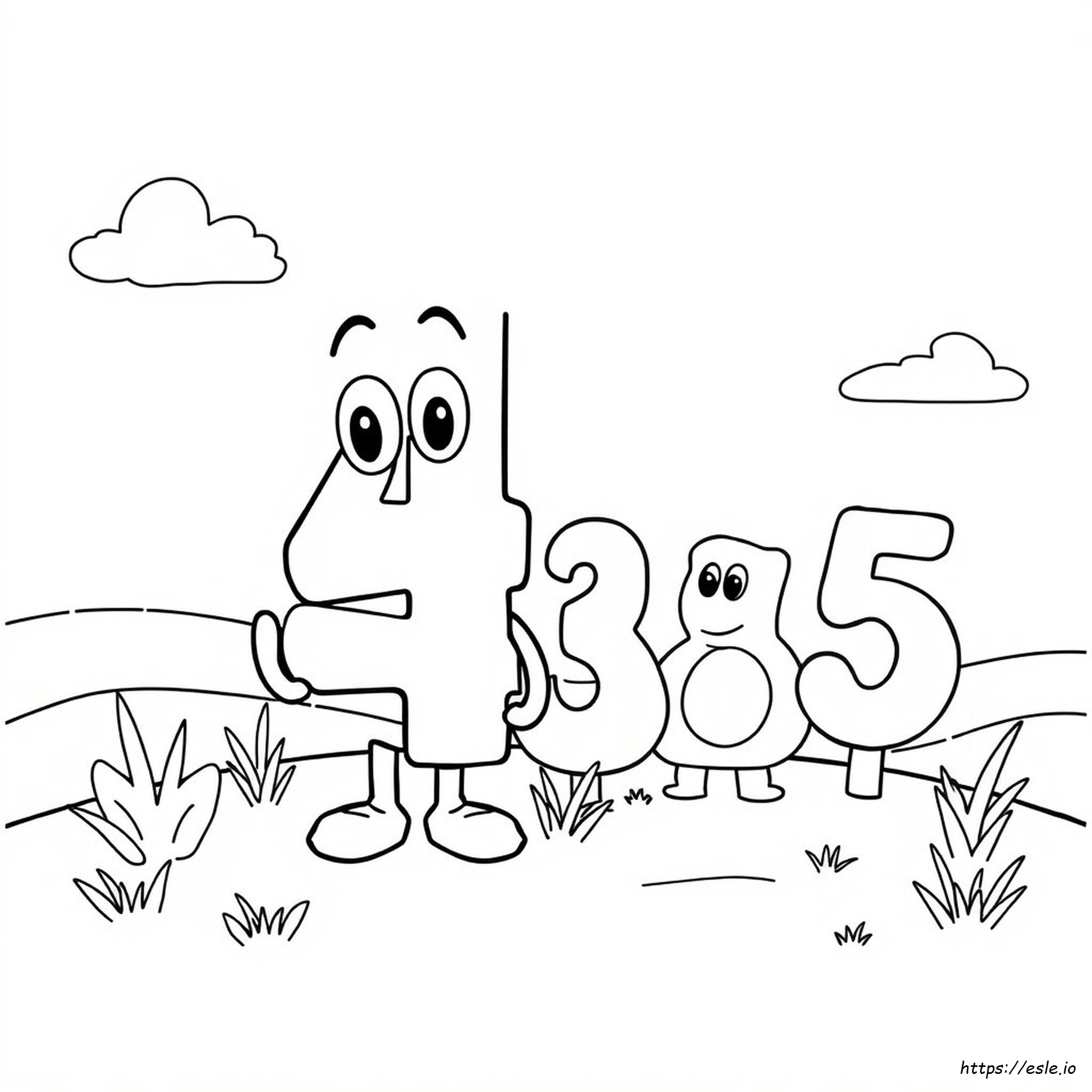 Number 4 Colouring Pages