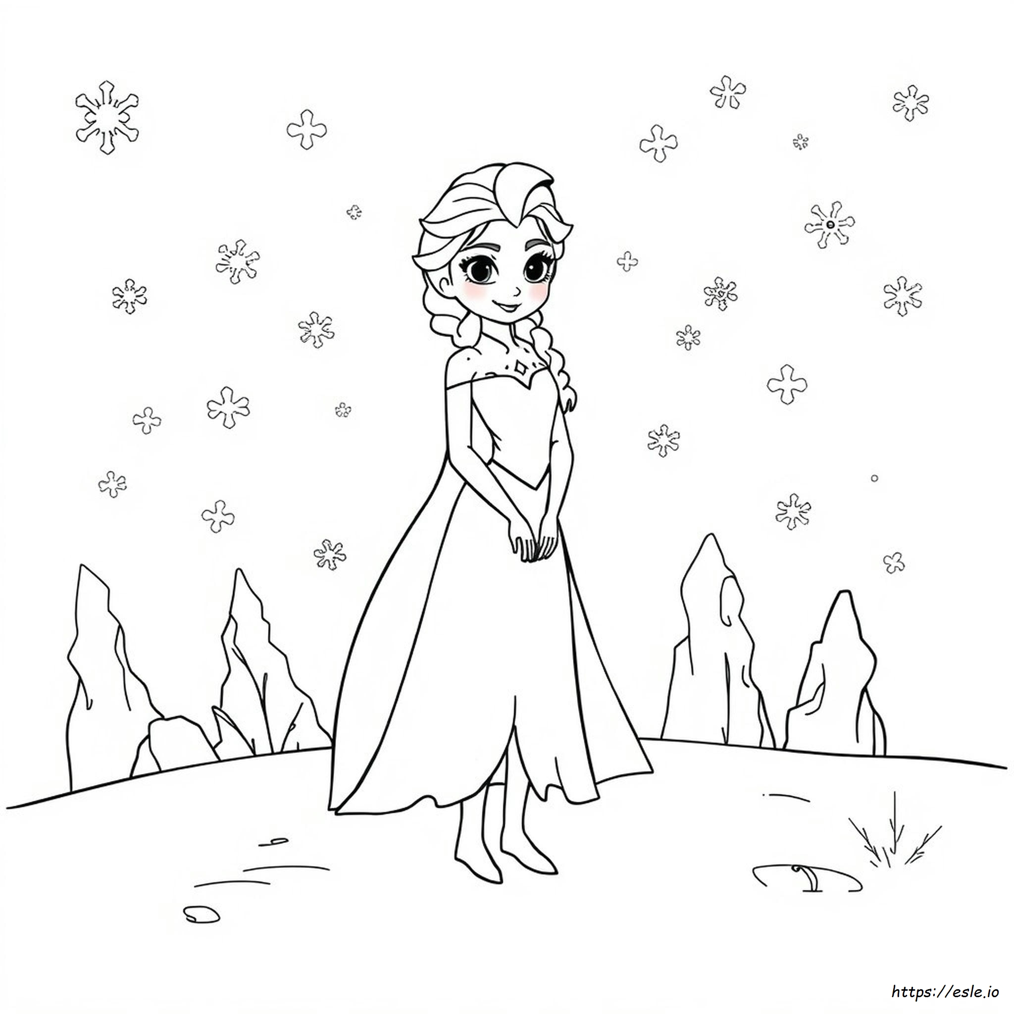 Little Elsa Coloring Pages