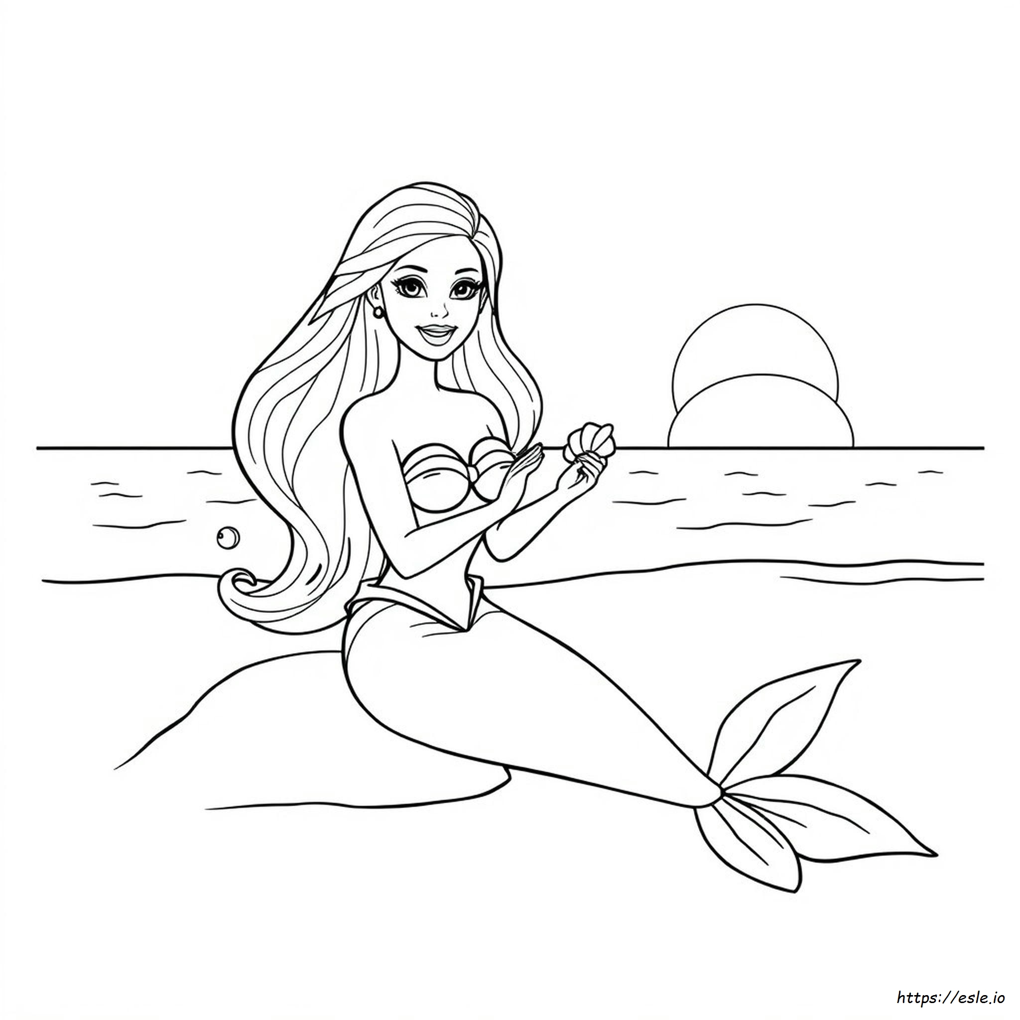 Barbie Mermaidia Coloring Page - Free Printable for Kids