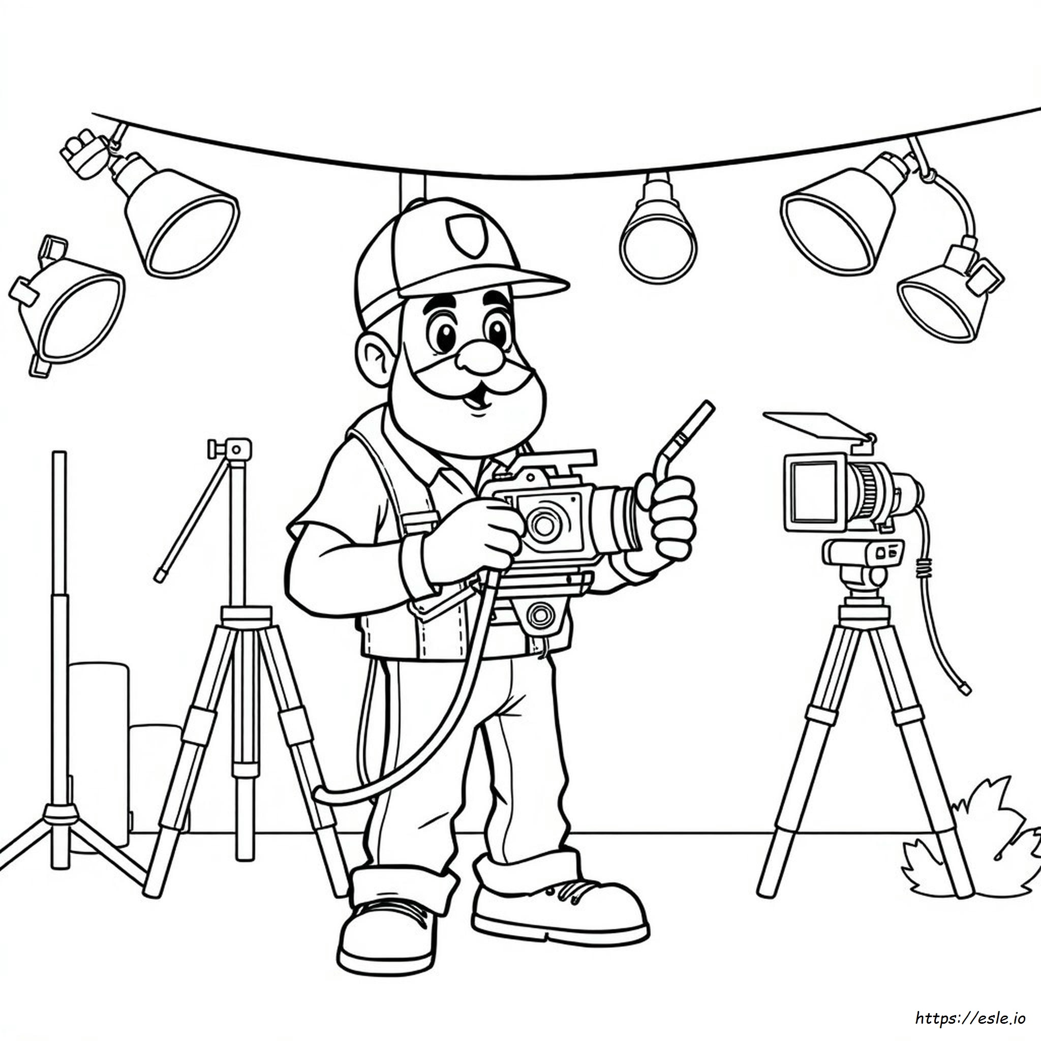 Plunger Cameraman Coloring Page - Free Printable PDF