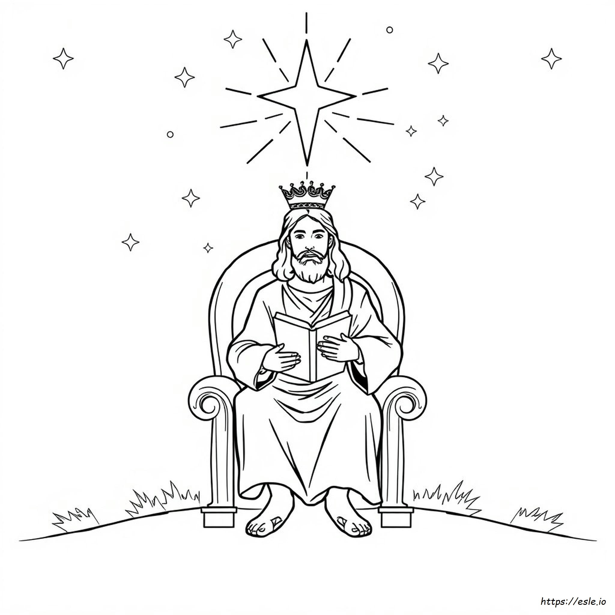 Jesus Is King Coloring Page