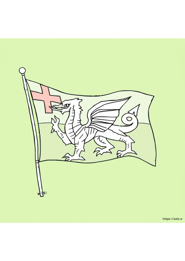 Bandiera Del Galles Da Colorare