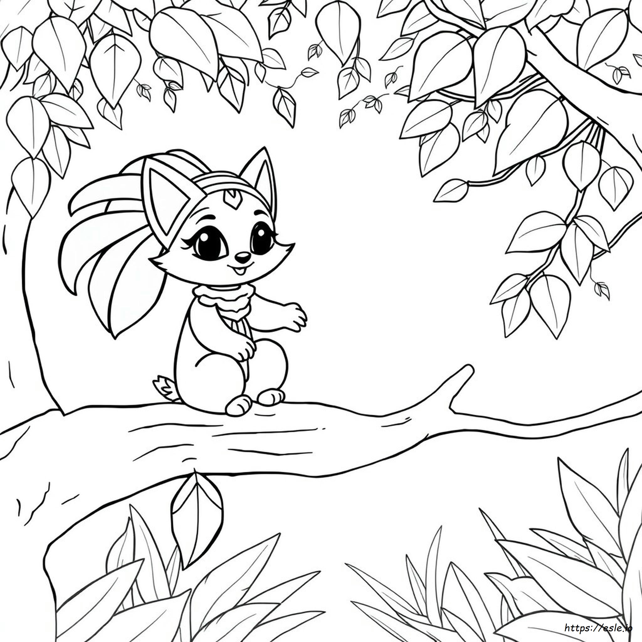 Meeko Pocahontas Coloring Page - Free Printable