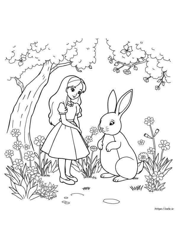 Alice In Wonderland Boyama Sayfaları