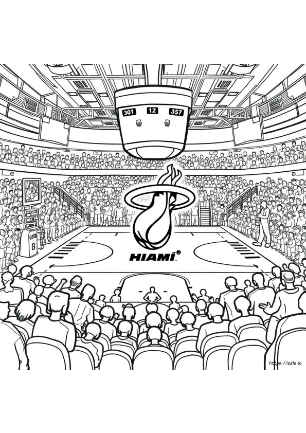 Miami Heat Coloring Sheet