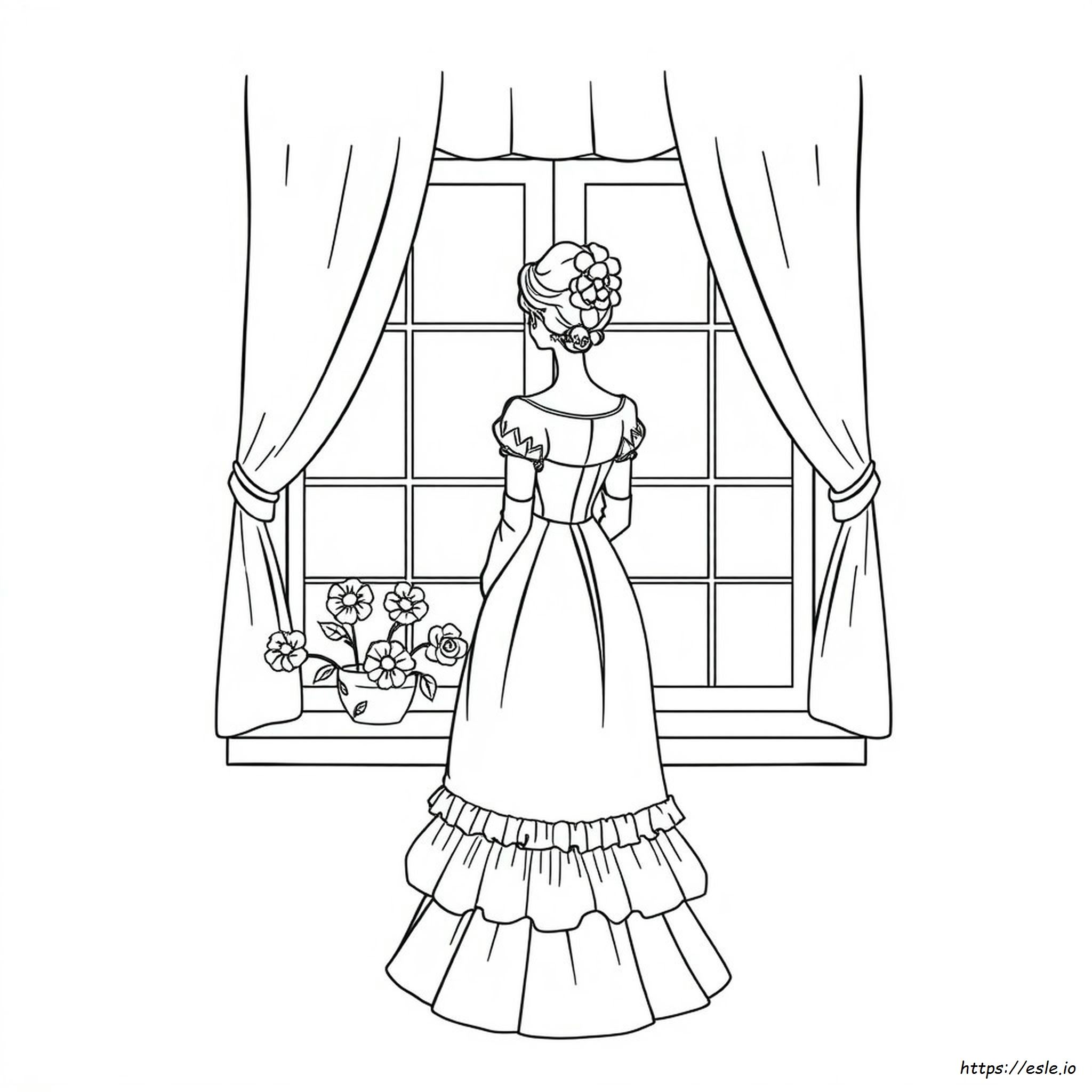 Victorian Dress Coloring Pages