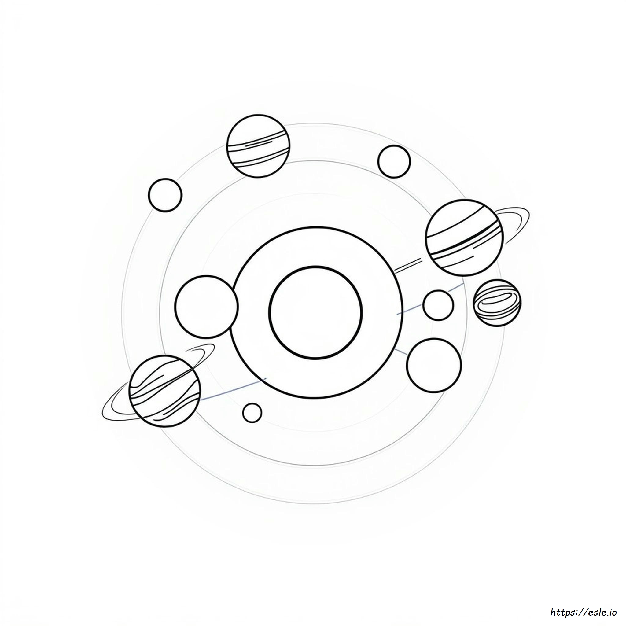 Solar System Coloring Page - Free Printable for Kids