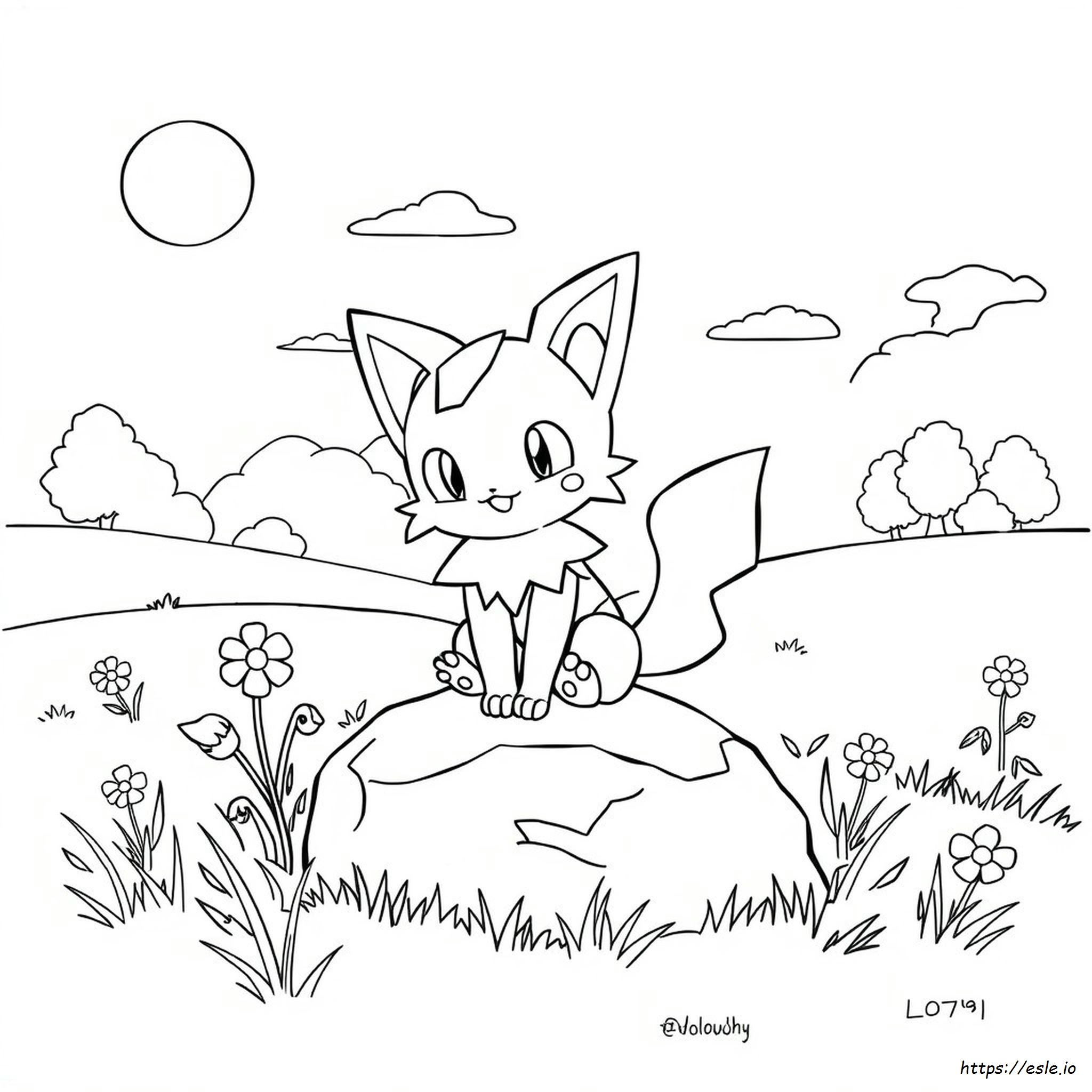 Gambar Mewarnai Pokemon Meowth