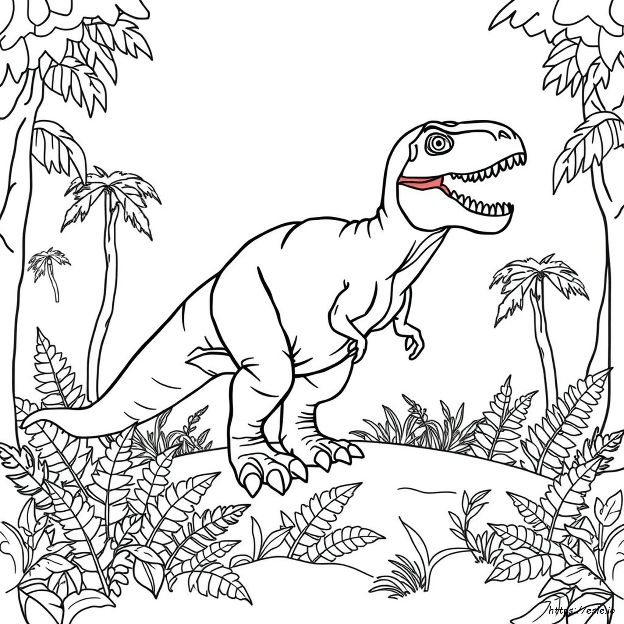 T-Rex Boyama Sayfası - Ücretsiz Yazdırılabilir PDF