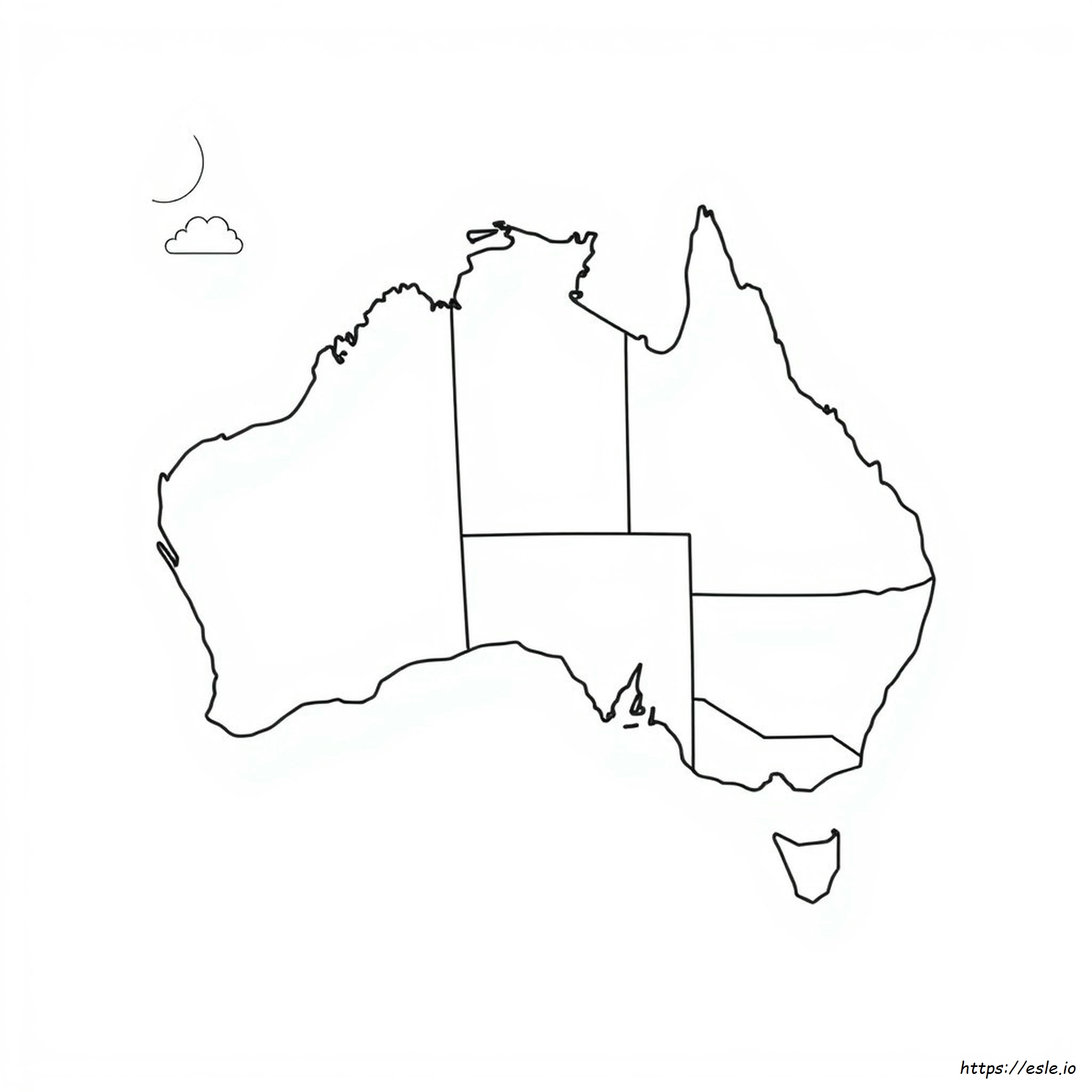 Map Of Australia Colouring Page - Free Printable PDF