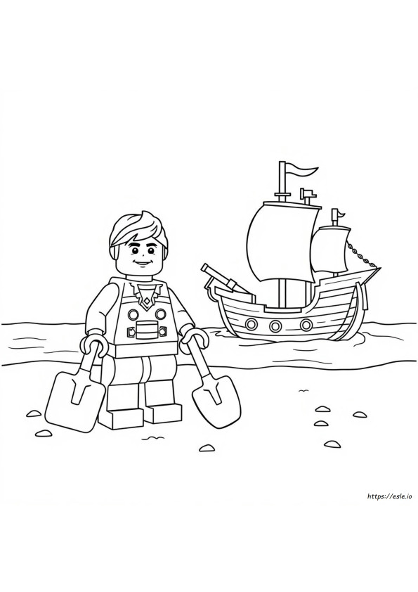 Desen De Colorat Cu Personaj Lego