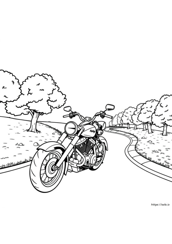 Páginas Para Colorir De Motocicletas Harley Davidson