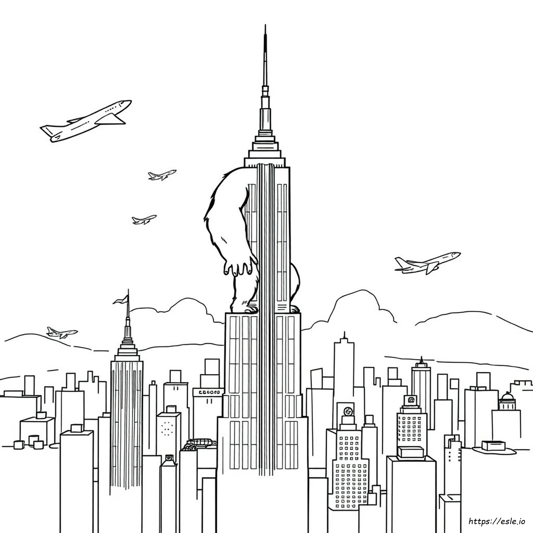 King Kong Coloring Page - Free Printable