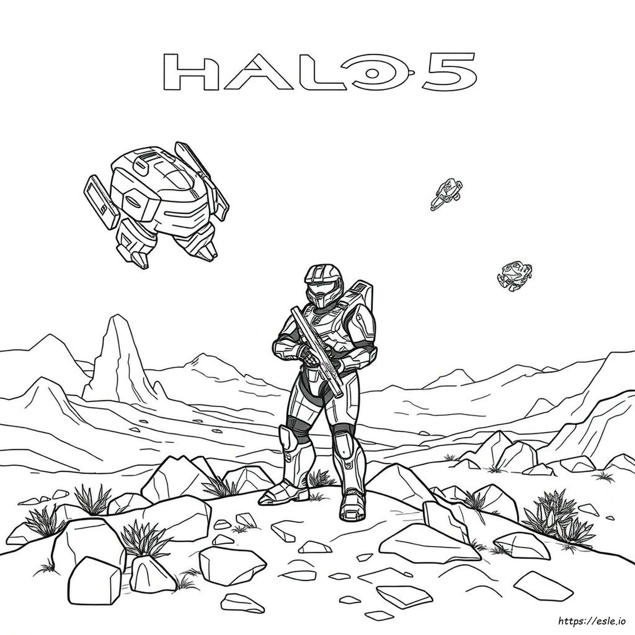 Halo 5 Coloring Page - Free Printable