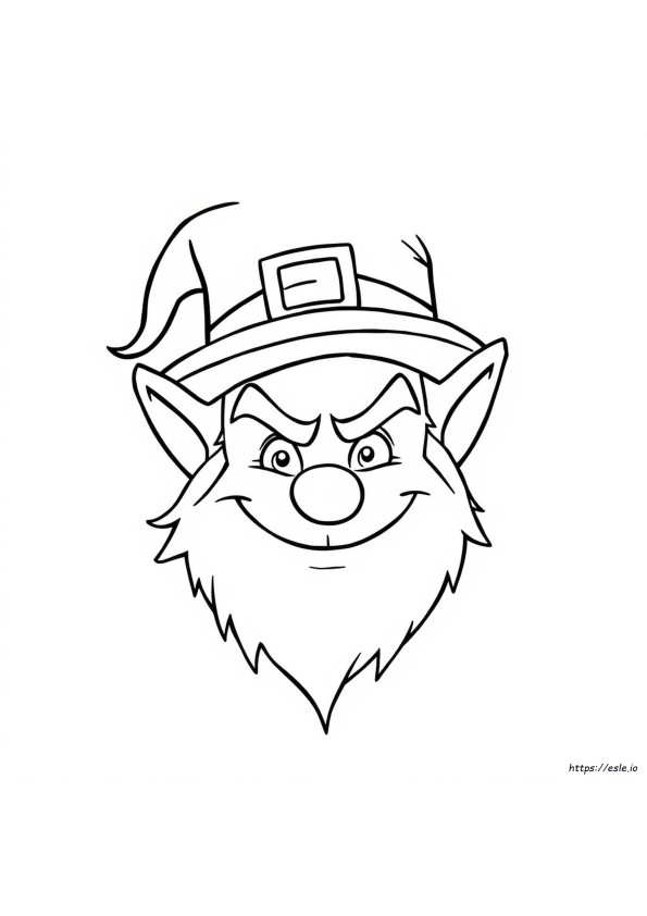 Rostro De Hombre Leprechaun Para Colorear