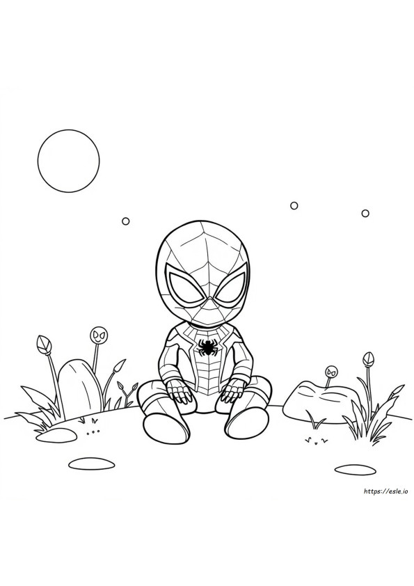 Desene Cu Bebelușul Spiderman De Colorat