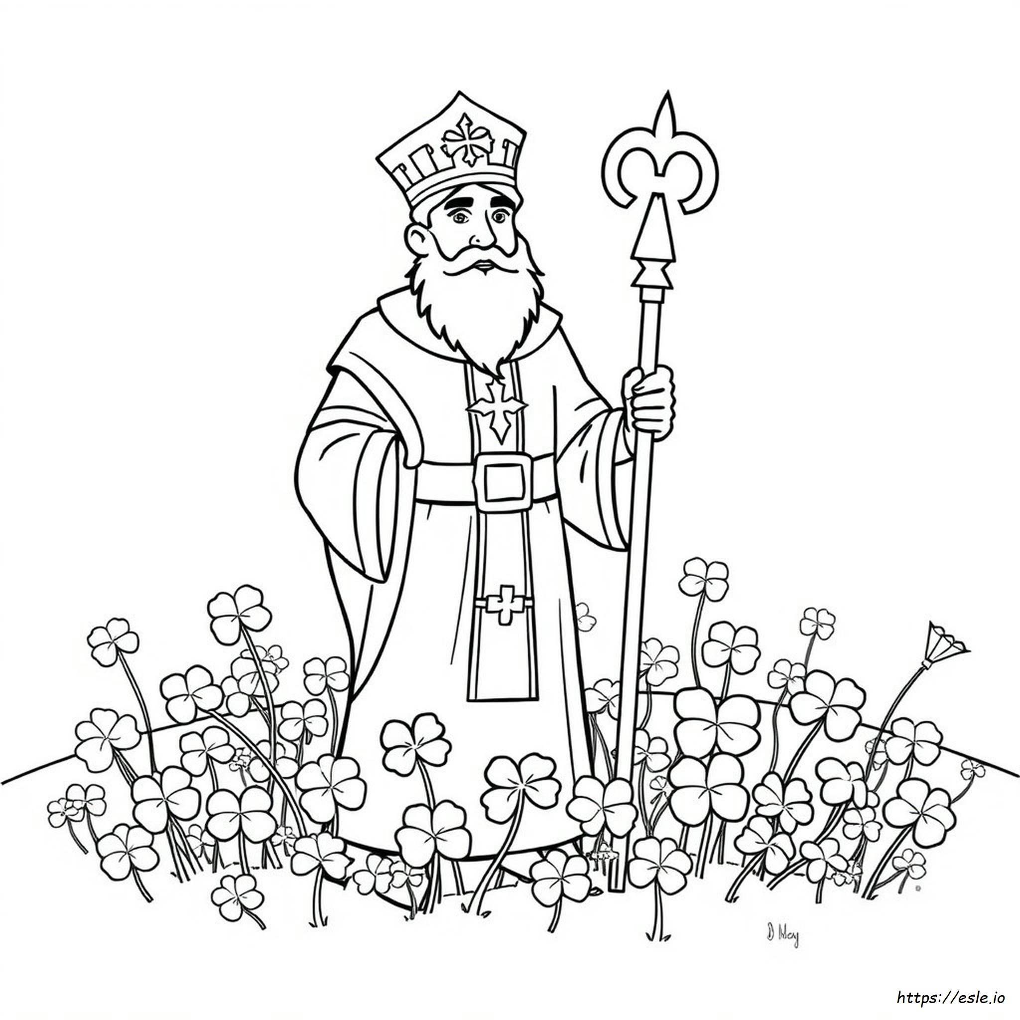 Gambar Mewarnai Hari Santo Patrick - St. Pat
