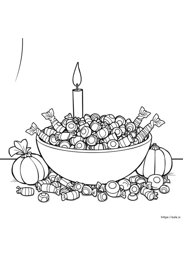 Dulciuri Pentru Halloween De Colorat
