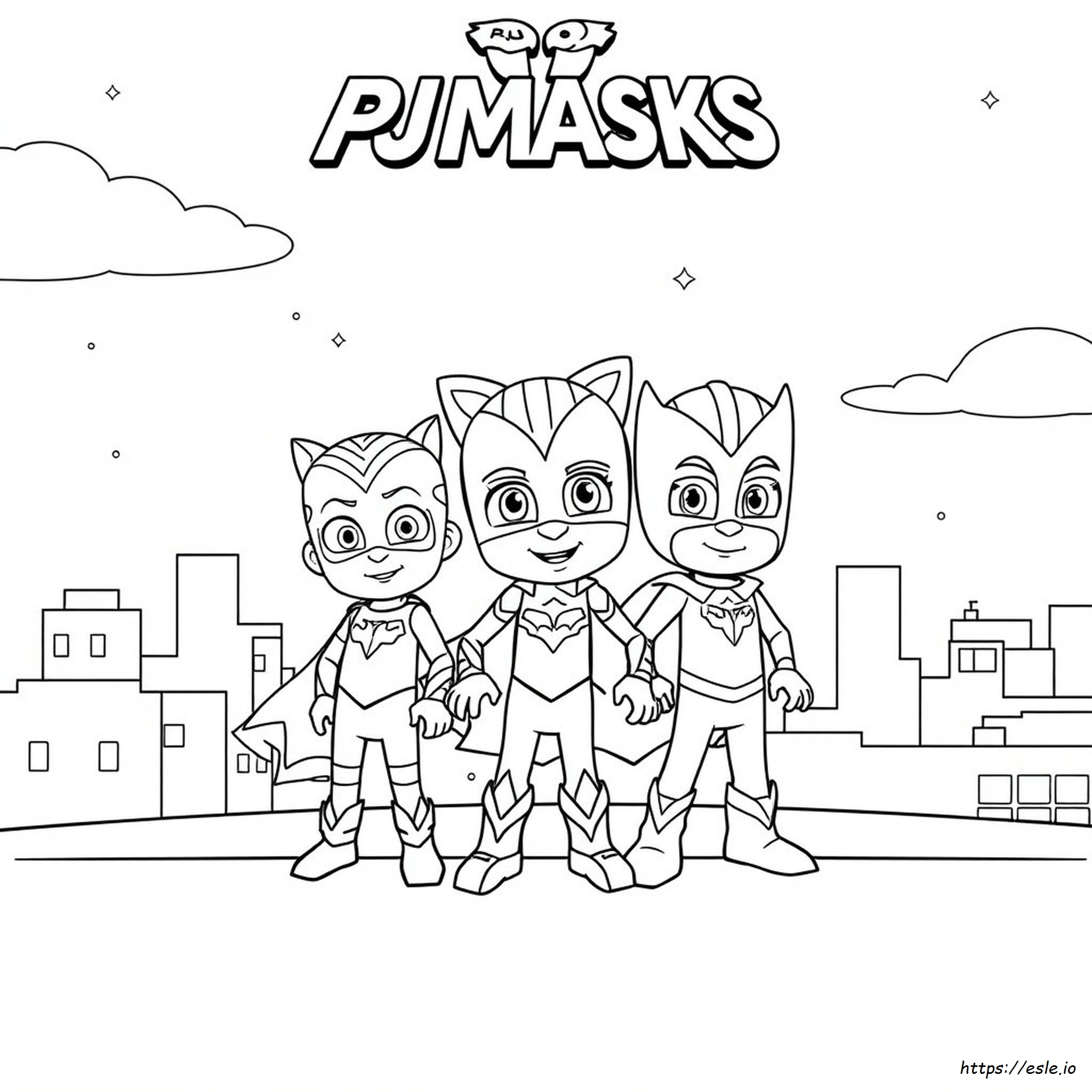 Gambar Mewarnai Pj Masks
