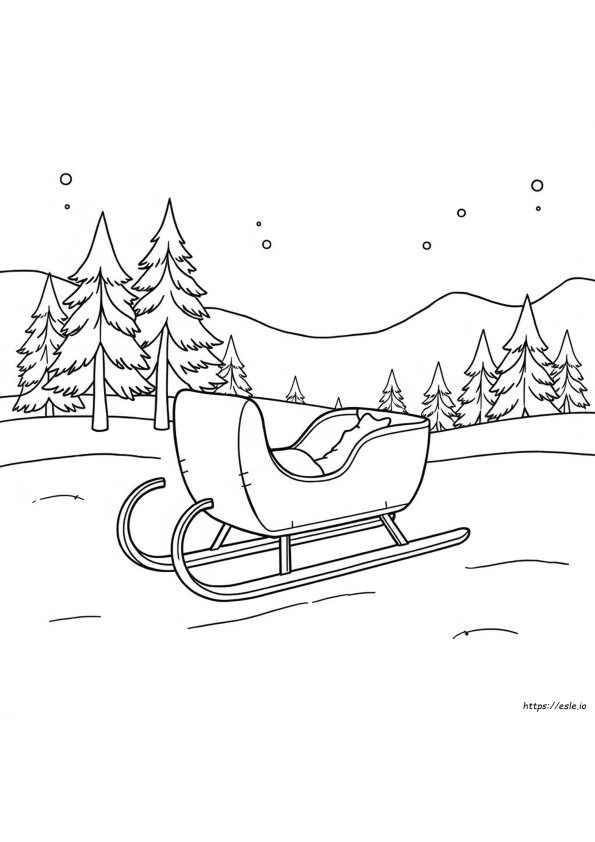Sledge Coloring Page