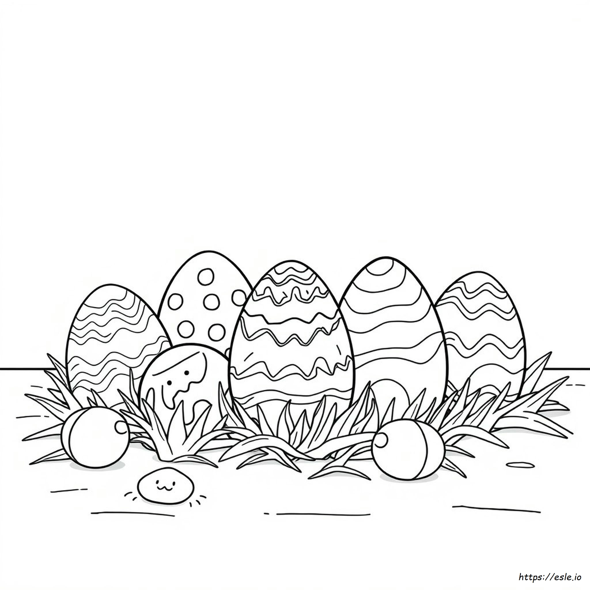 Coloring Easter Eggs With Shaving Cream Coloring Page