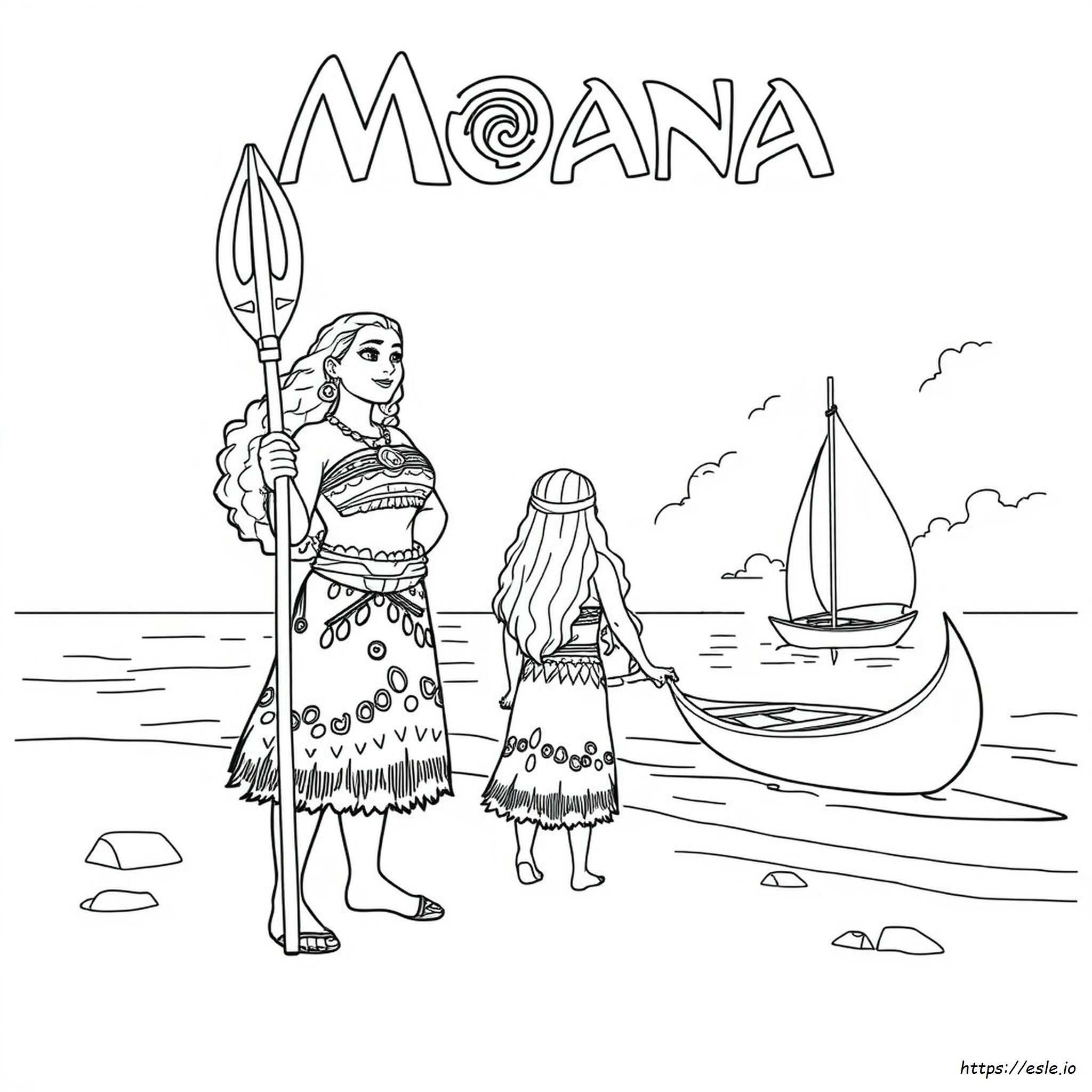 Foglio Da Colorare Di Moana Da Stampare Gratis