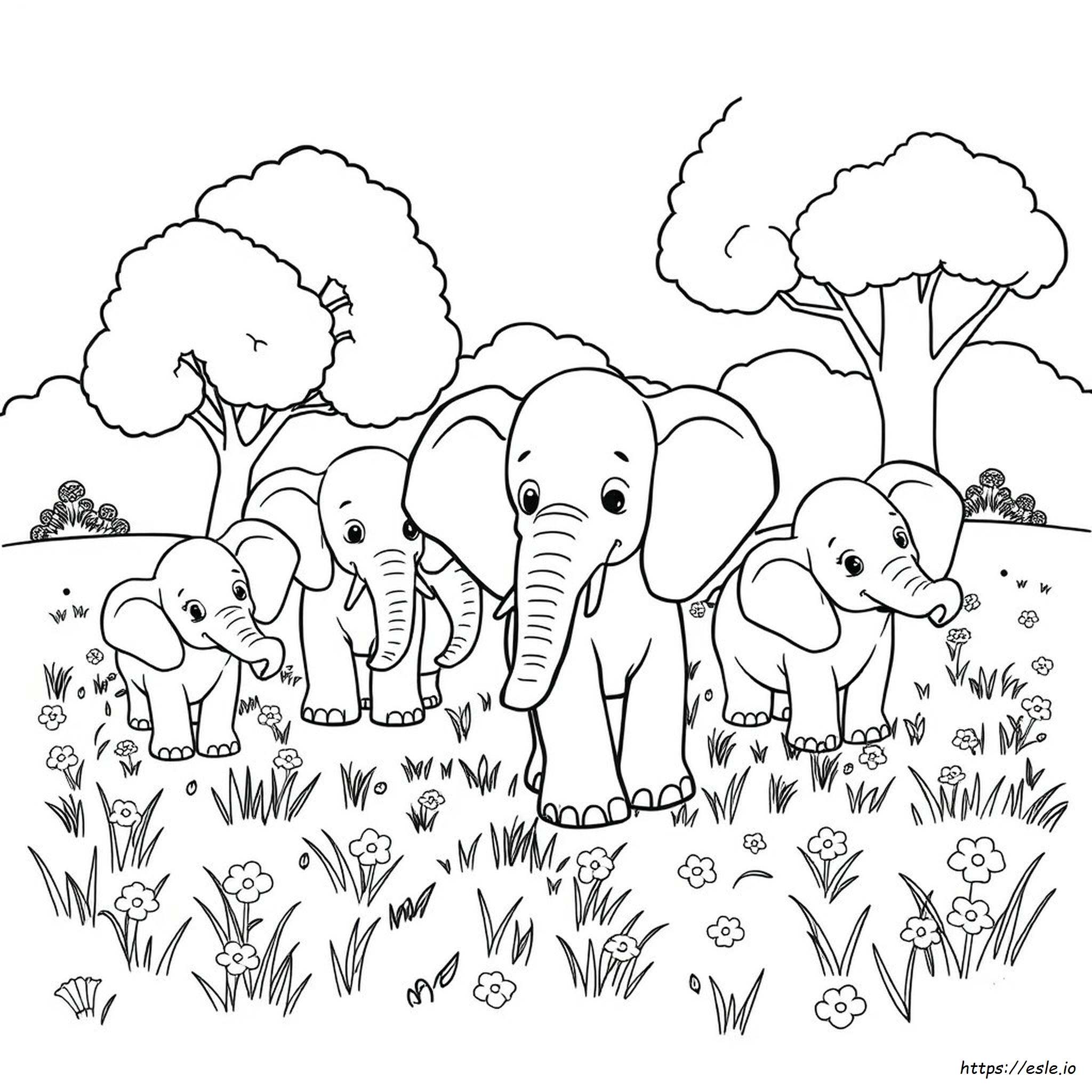 Elmer Elephant Coloring Page