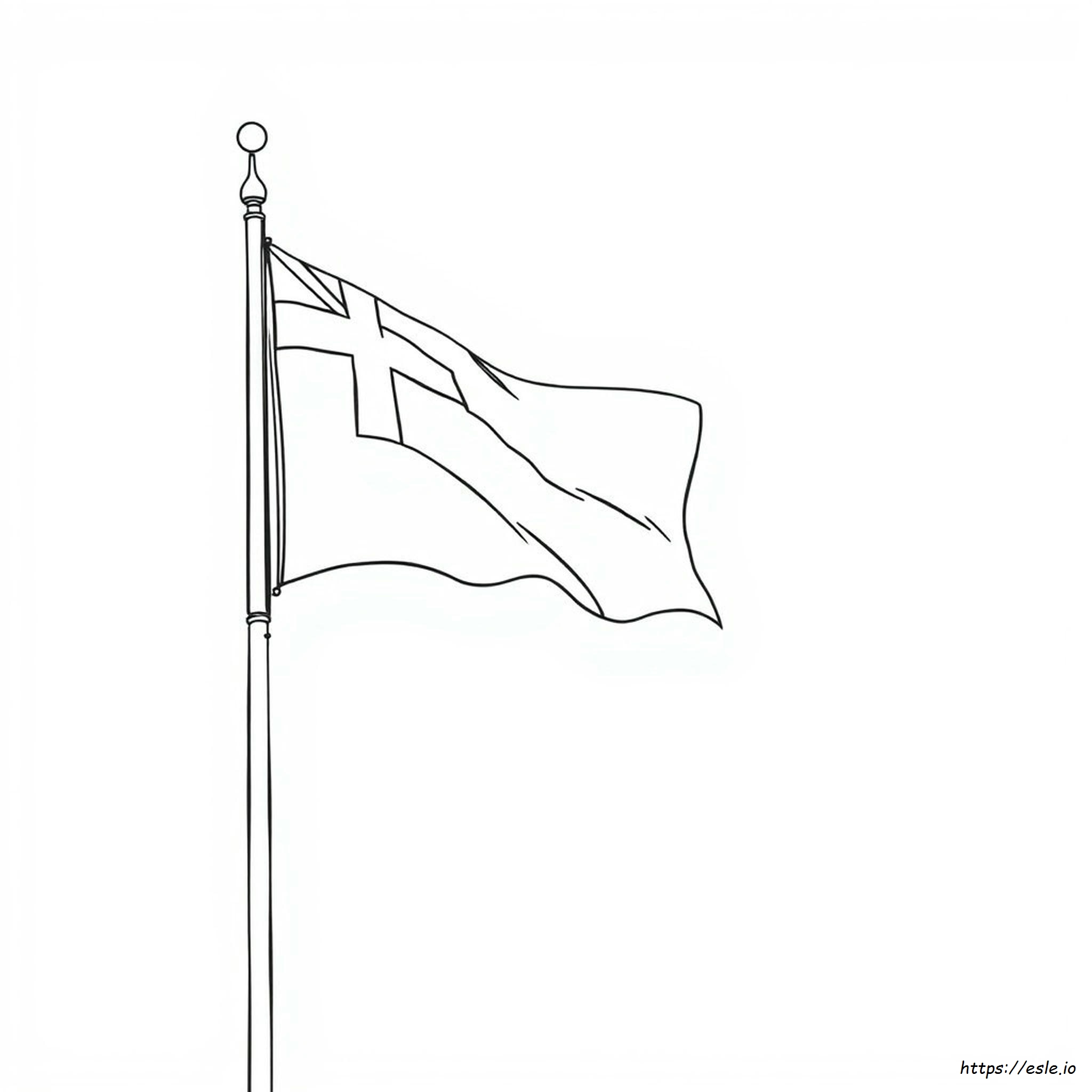 Flag Of Michigan Coloring Page