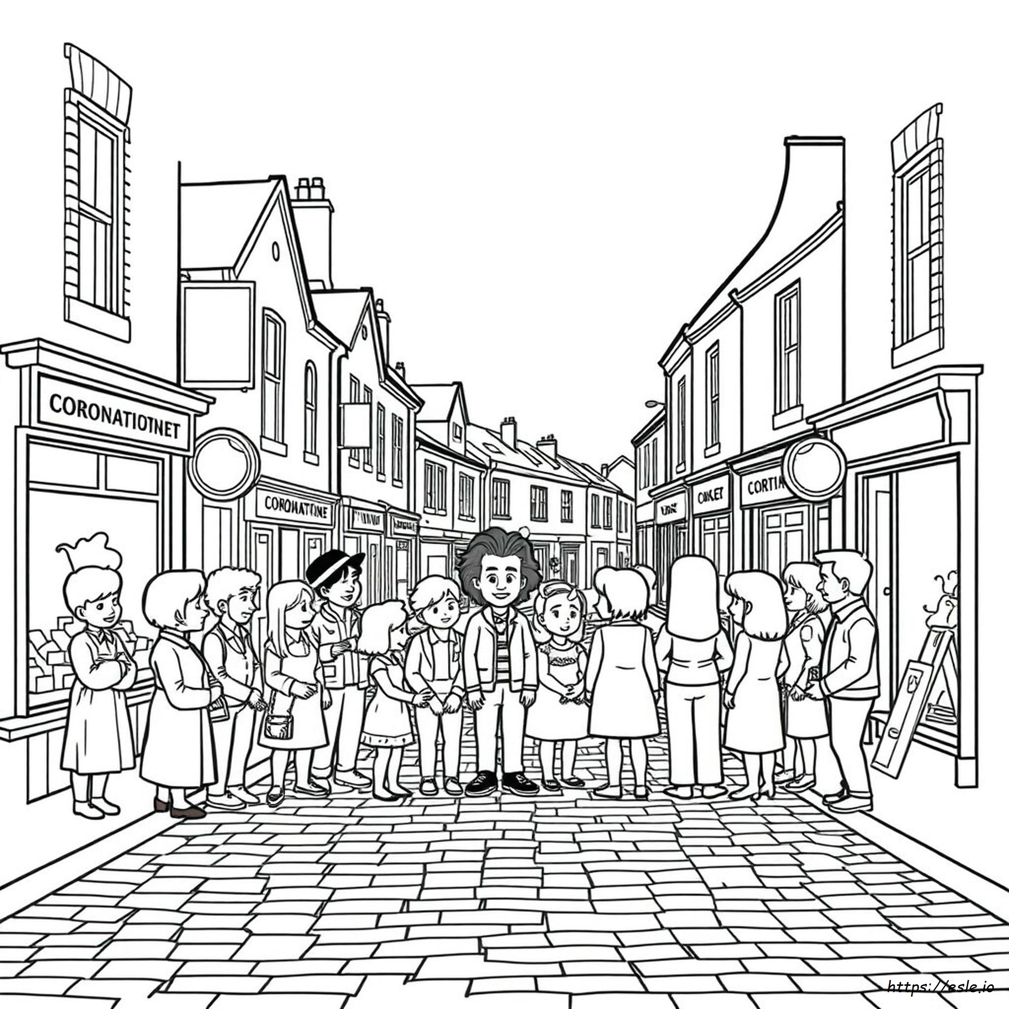 Coronation Street Colouring Pages