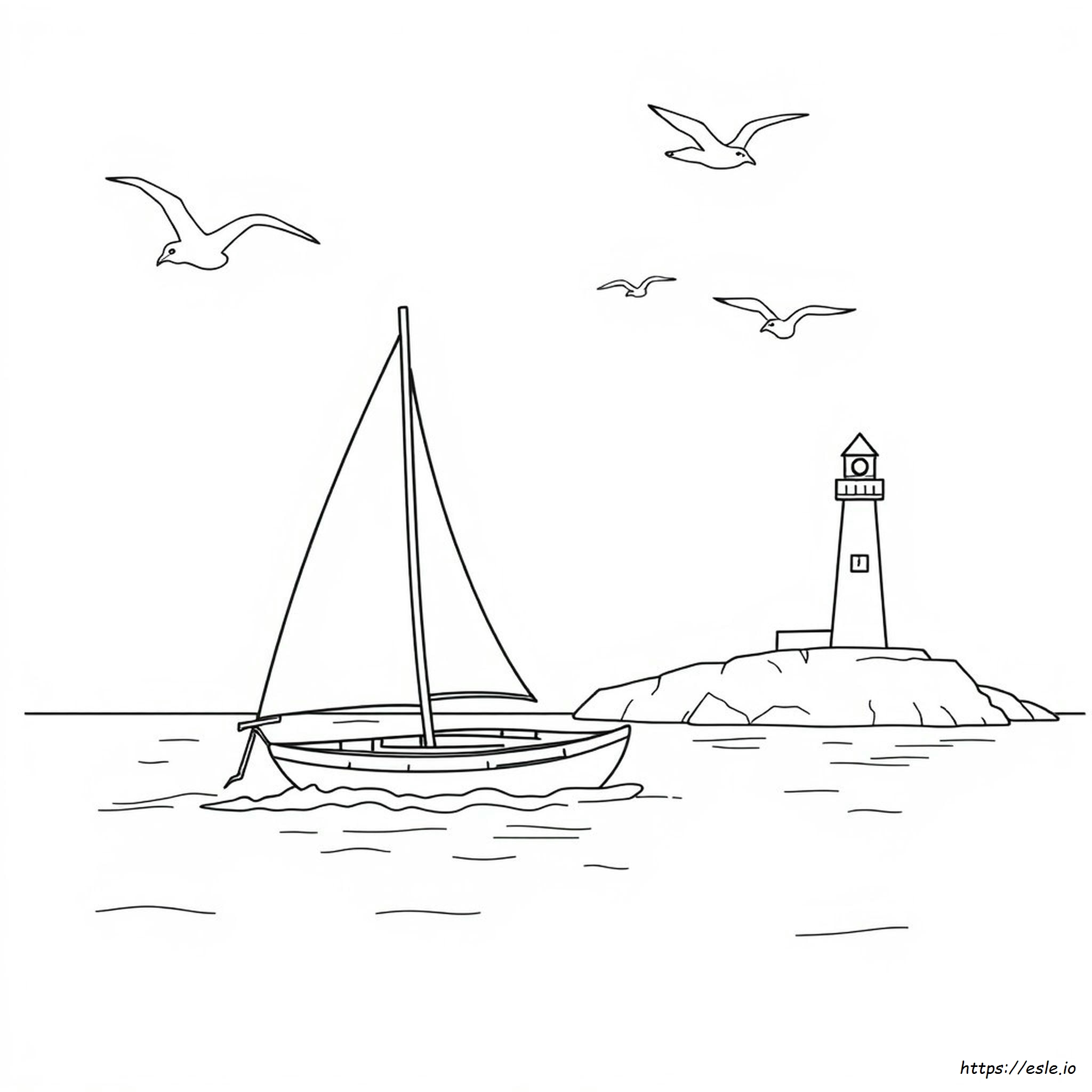 Segeln Ausmalbild Zum Ausdrucken