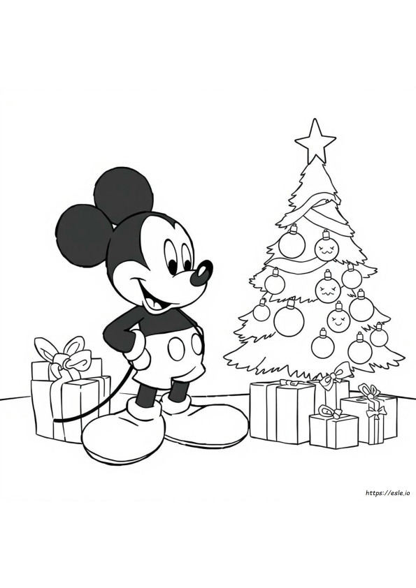 Mickey Christmas Coloring Pages
