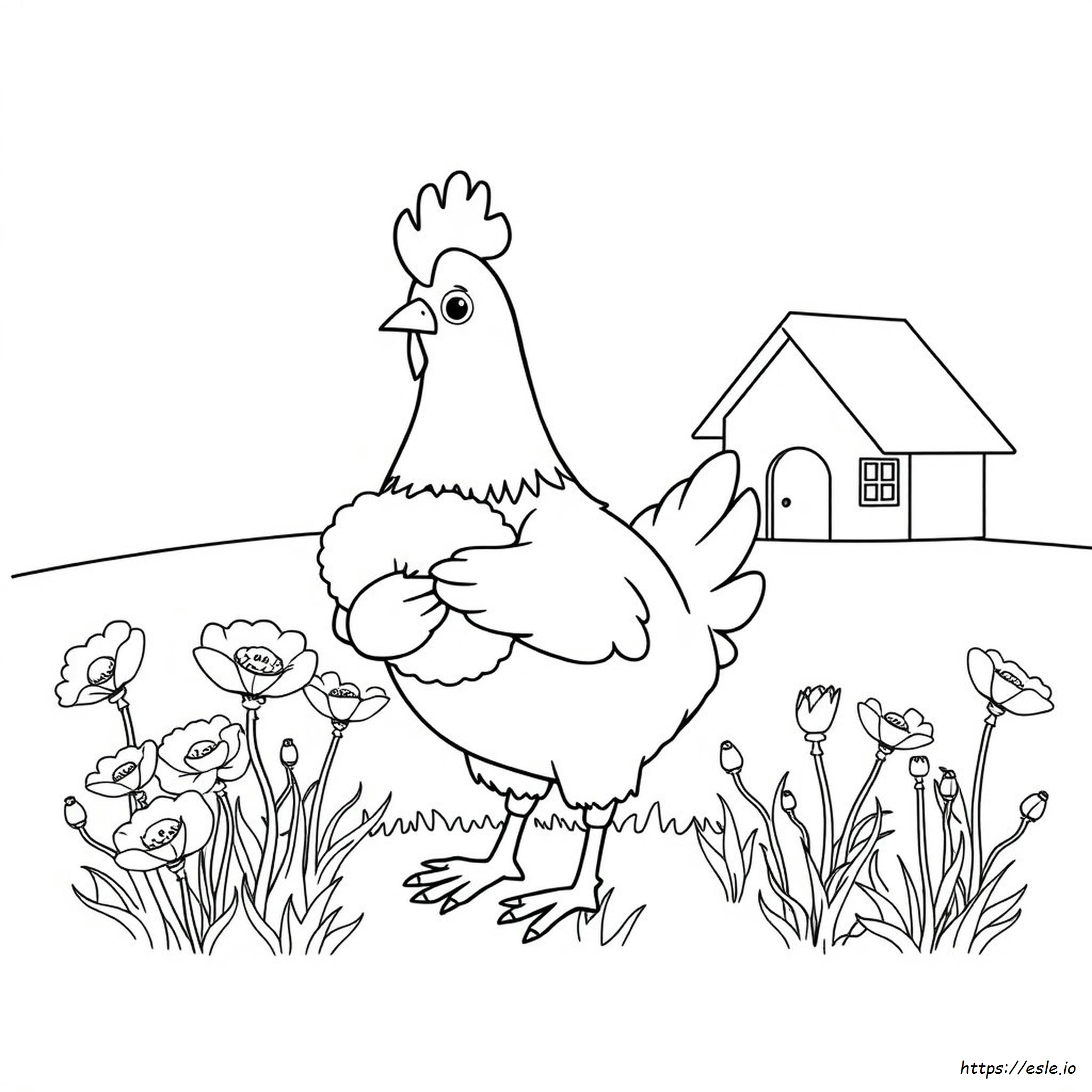 gambar mewarnai ayam ayam bunga paprika poppy playtime - gratis untuk dicetak