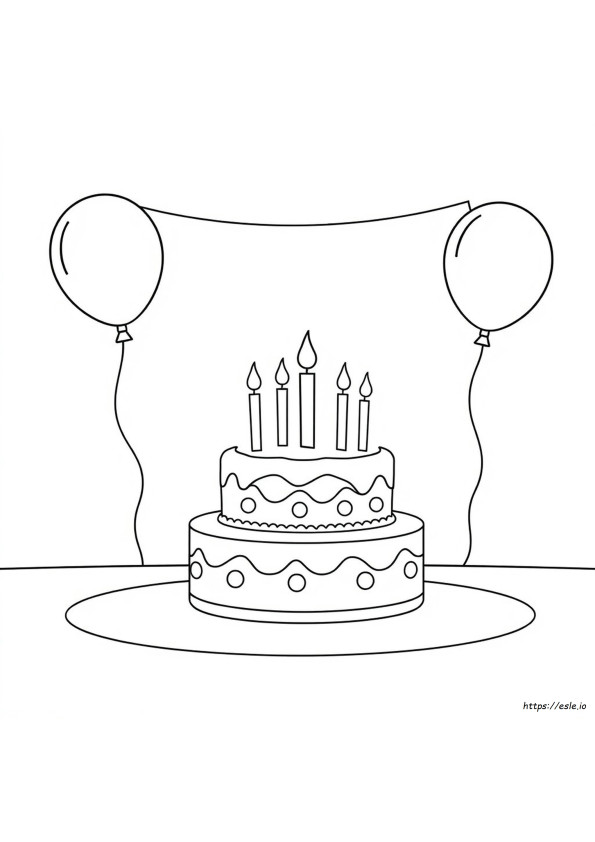Birthday Cake Coloring Pages Preschool