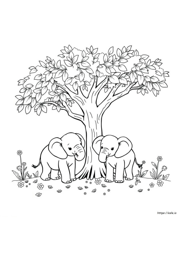 Elefante Semplice Da Colorare