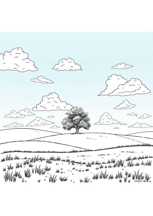 Adult Coloring Landscape