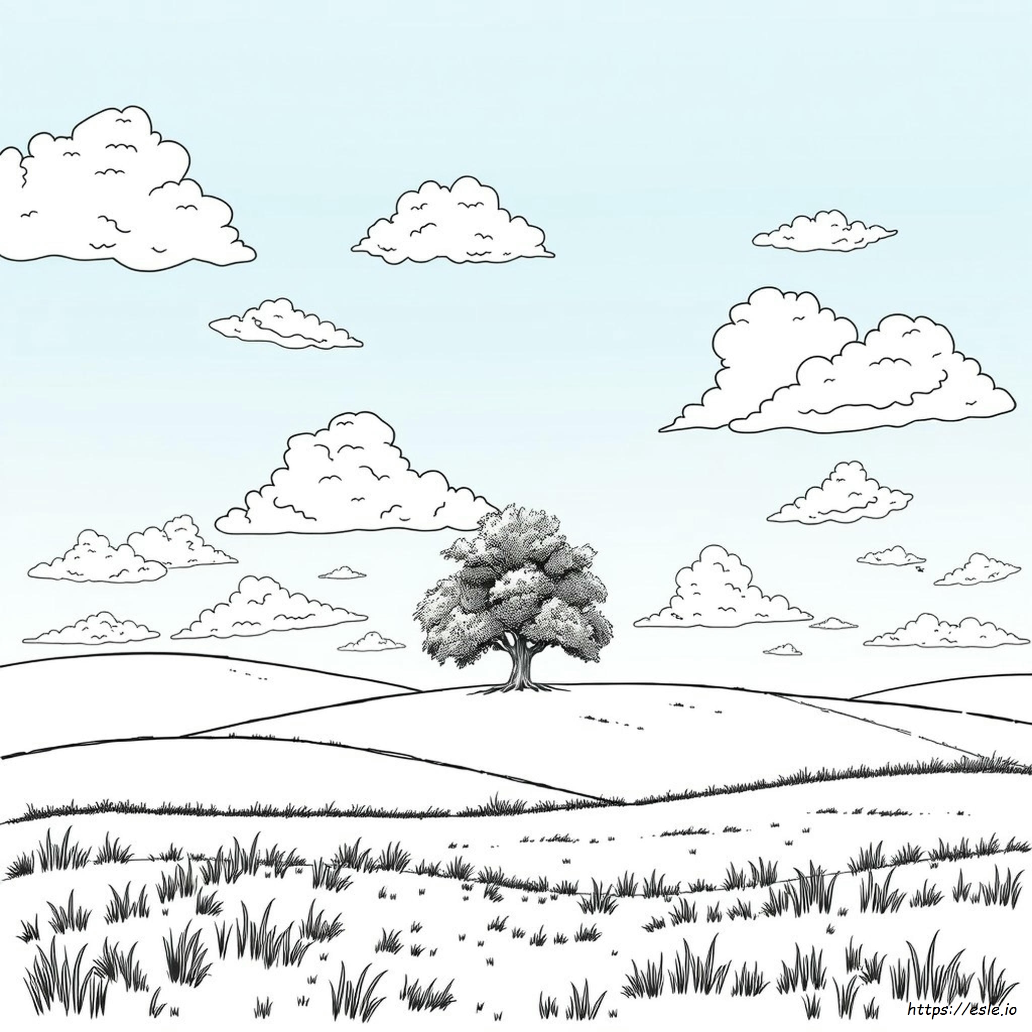 Landschaft Zum Ausmalen Für Erwachsene