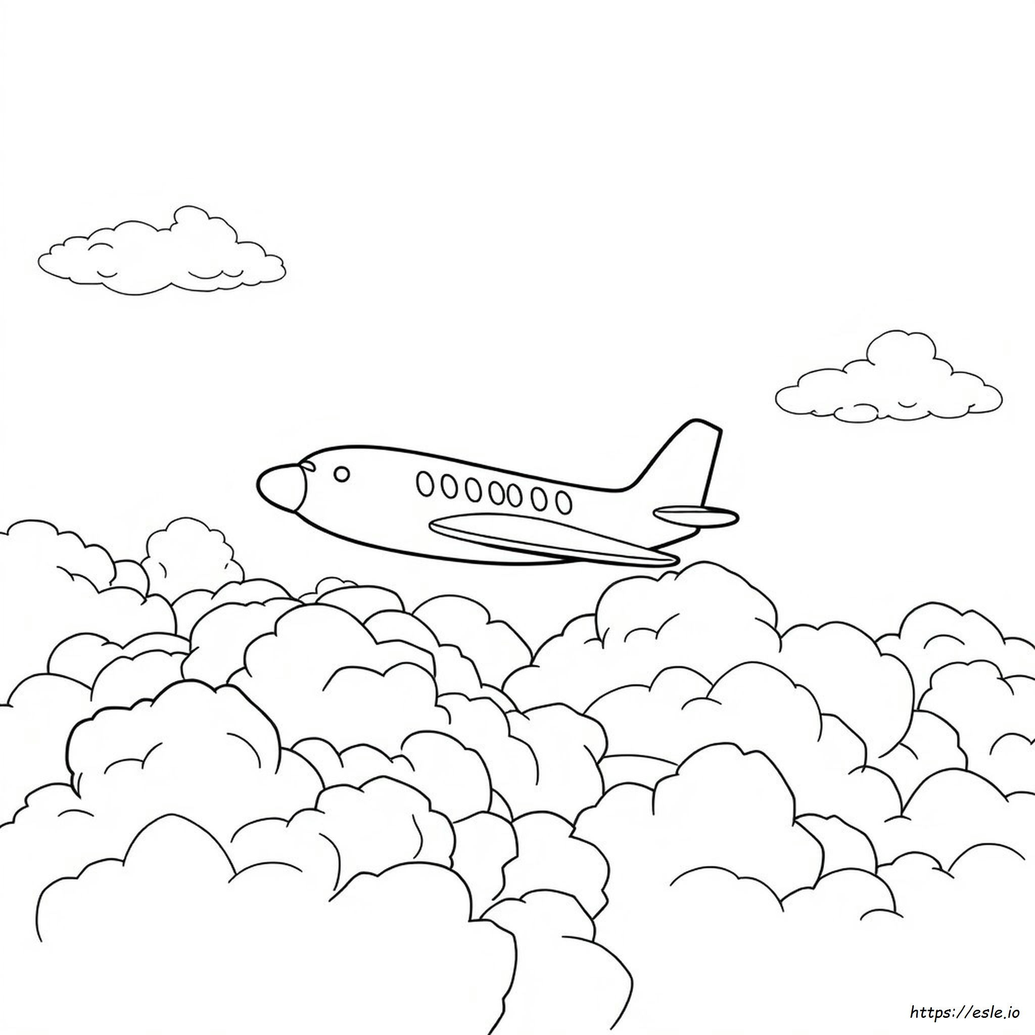 Cartoon Airplane Coloring Pages